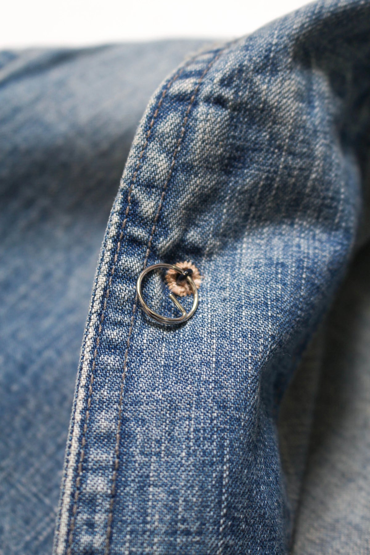 USN M43 DUNGAREE JUMPER, SHAWL COLLAR - INDIGO AGING