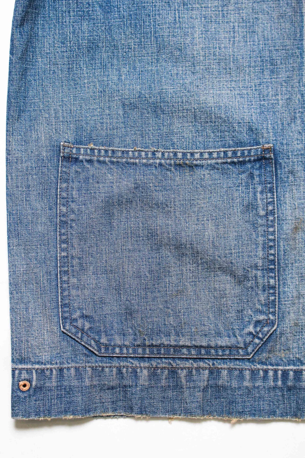 USN M43 DUNGAREE JUMPER, SHAWL COLLAR - INDIGO AGING