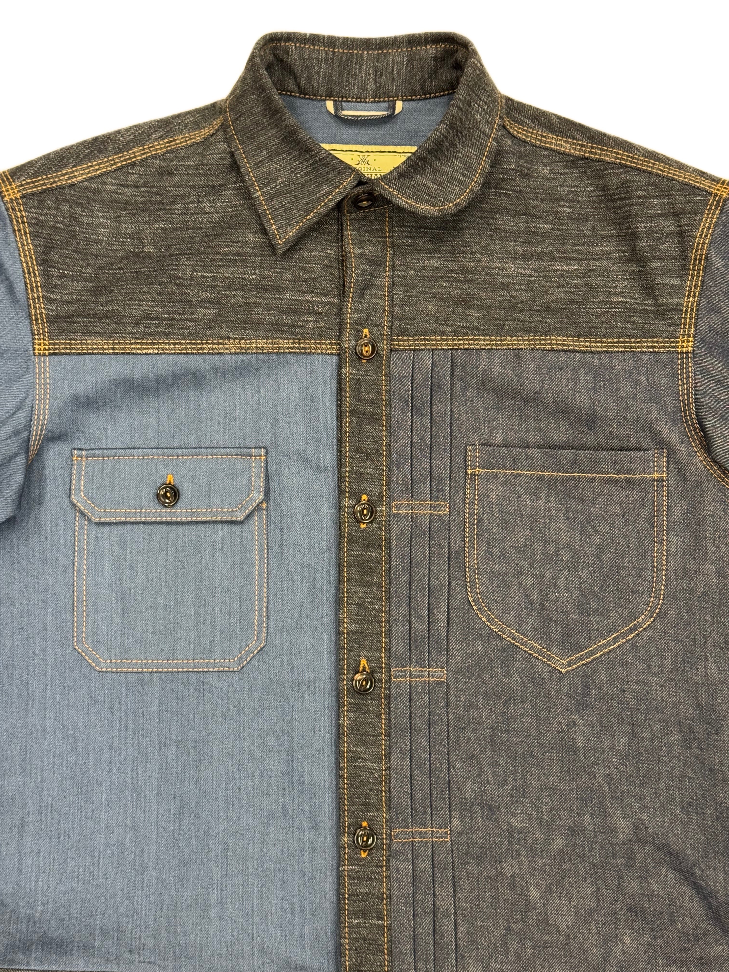 AK/PR/LOT3/JKT/045 The 50-50 Japense Selvedge Denim Jacket - BLUE GREY