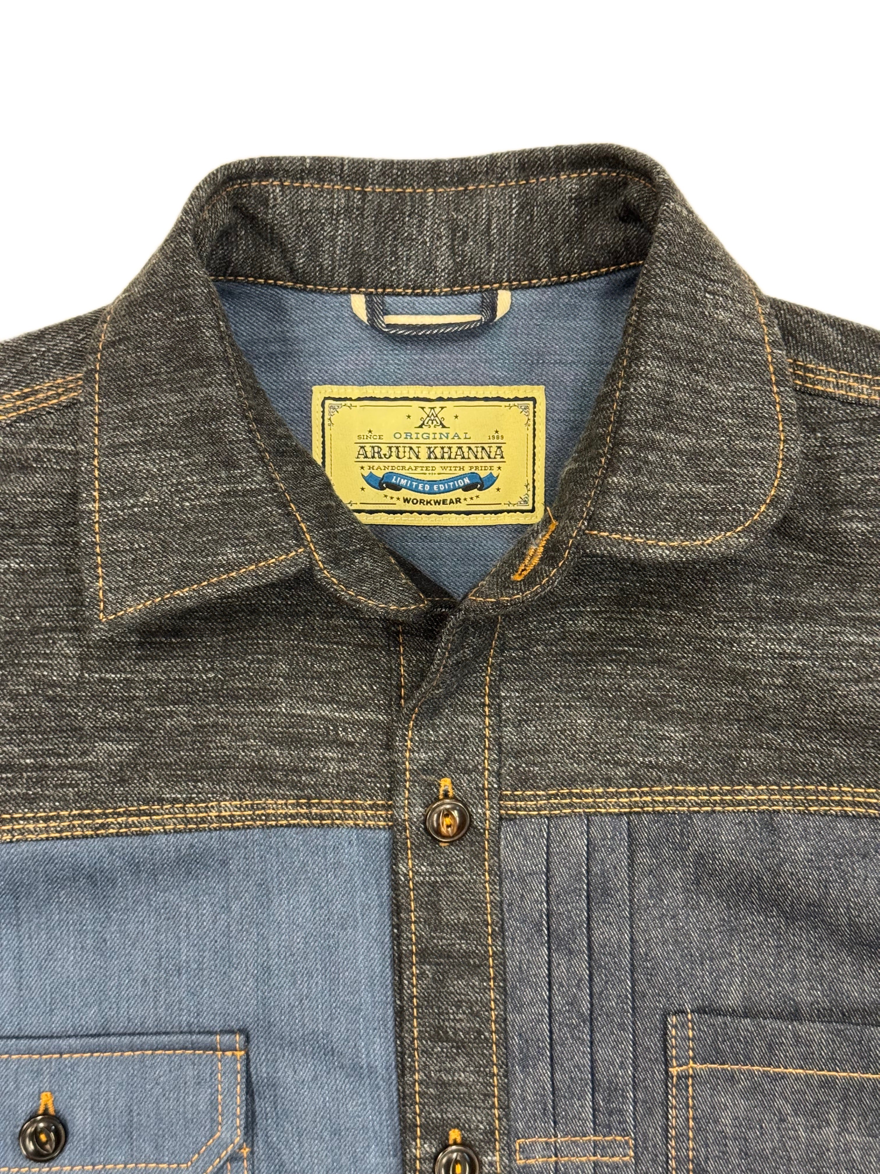 AK/PR/LOT3/JKT/045 The 50-50 Japense Selvedge Denim Jacket - BLUE GREY