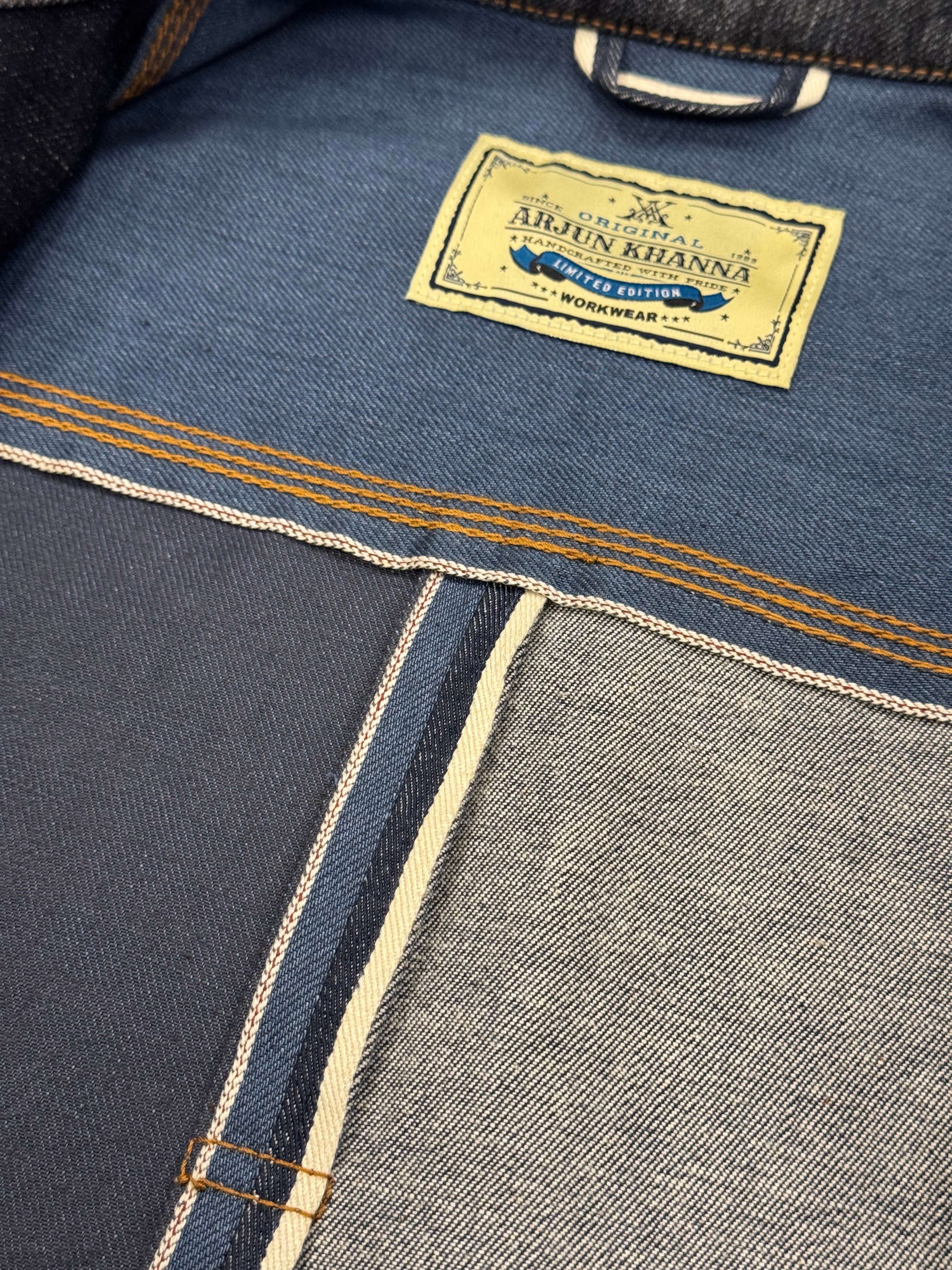 AK/PR/LOT3/JKT/045 The 50-50 Japense Selvedge Denim Jacket - BLUE GREY