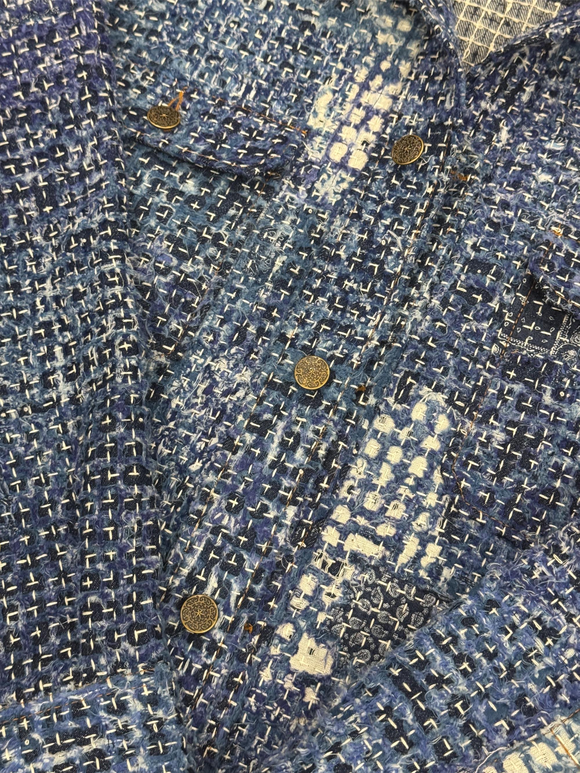 AK/PR/LOT4/JKT/058 Blue Boro Denim Jacket - BLUE