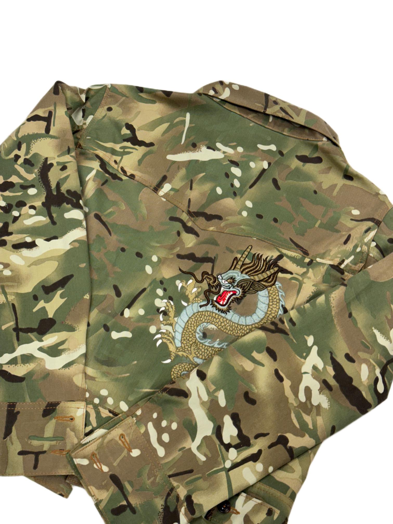 AK/PR/LOT4/JKT/064 Biker Vent Pleated Dragon Bomber Jakcet - GREEN-CAMO