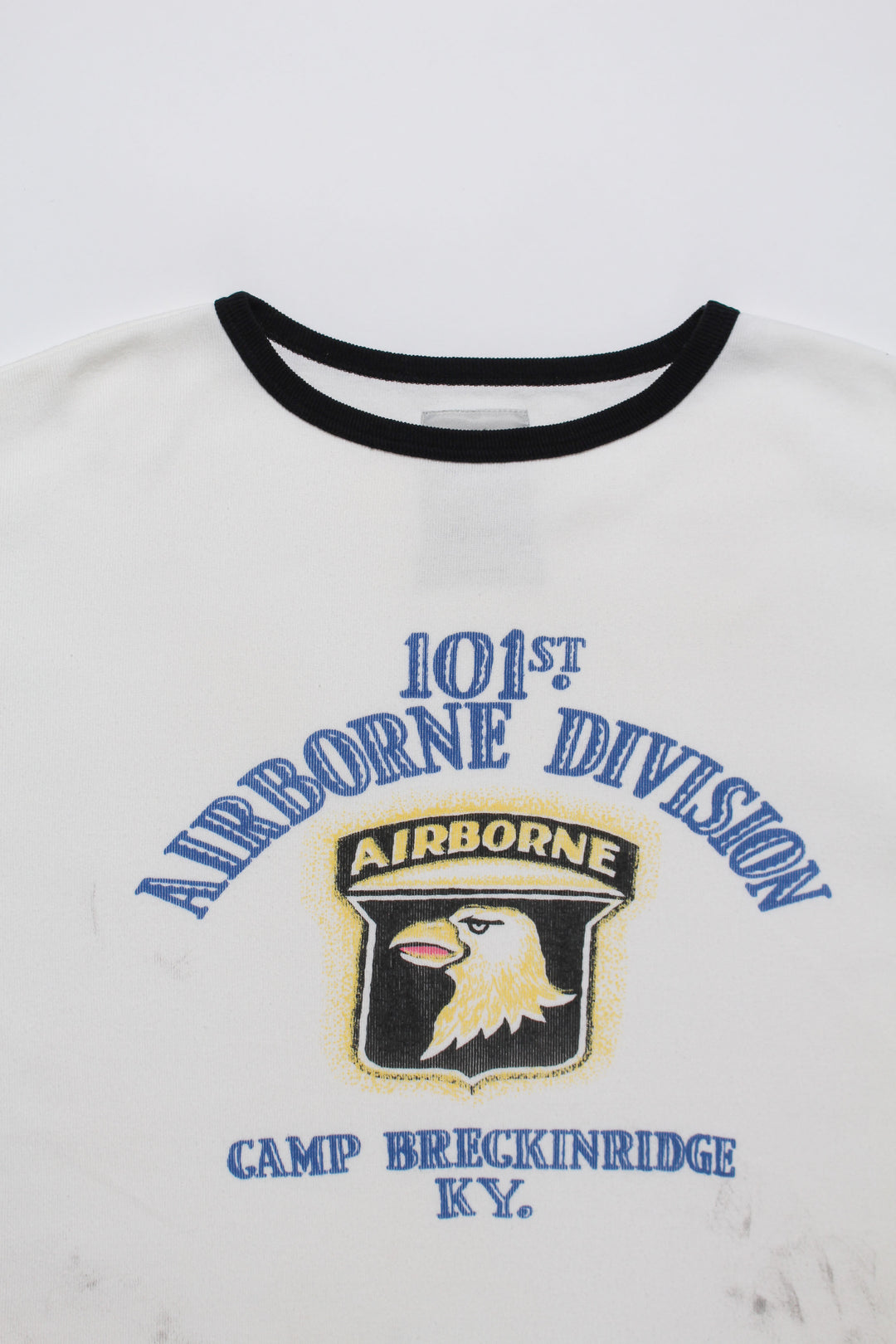 101ST AIRBORNE DIV. RIBBED SS CS AGED - WHITExBLACK