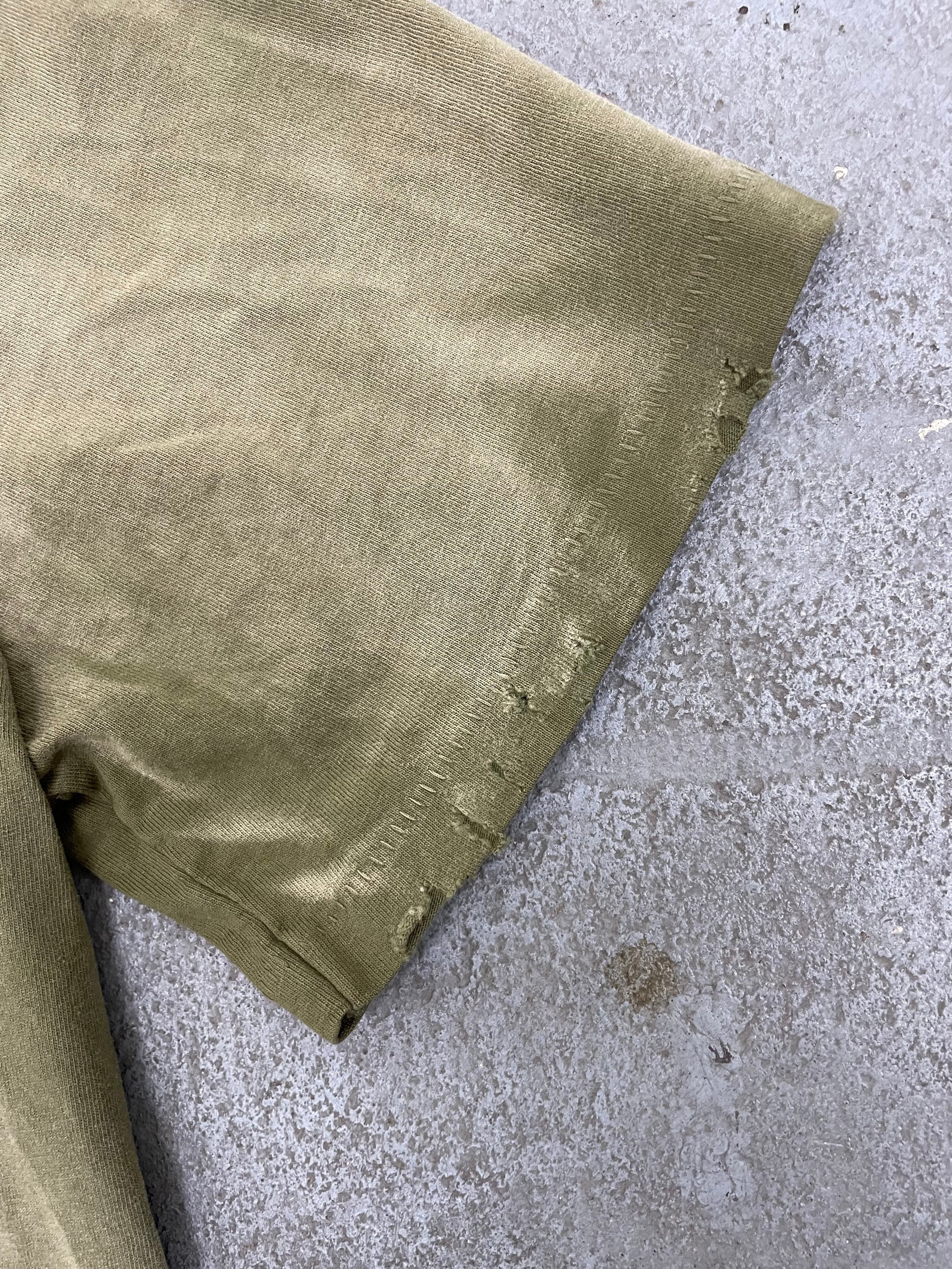 OVERSIZE CROP TEE S/S - AGED MILITARY GREEN (SINGLE STITCH)