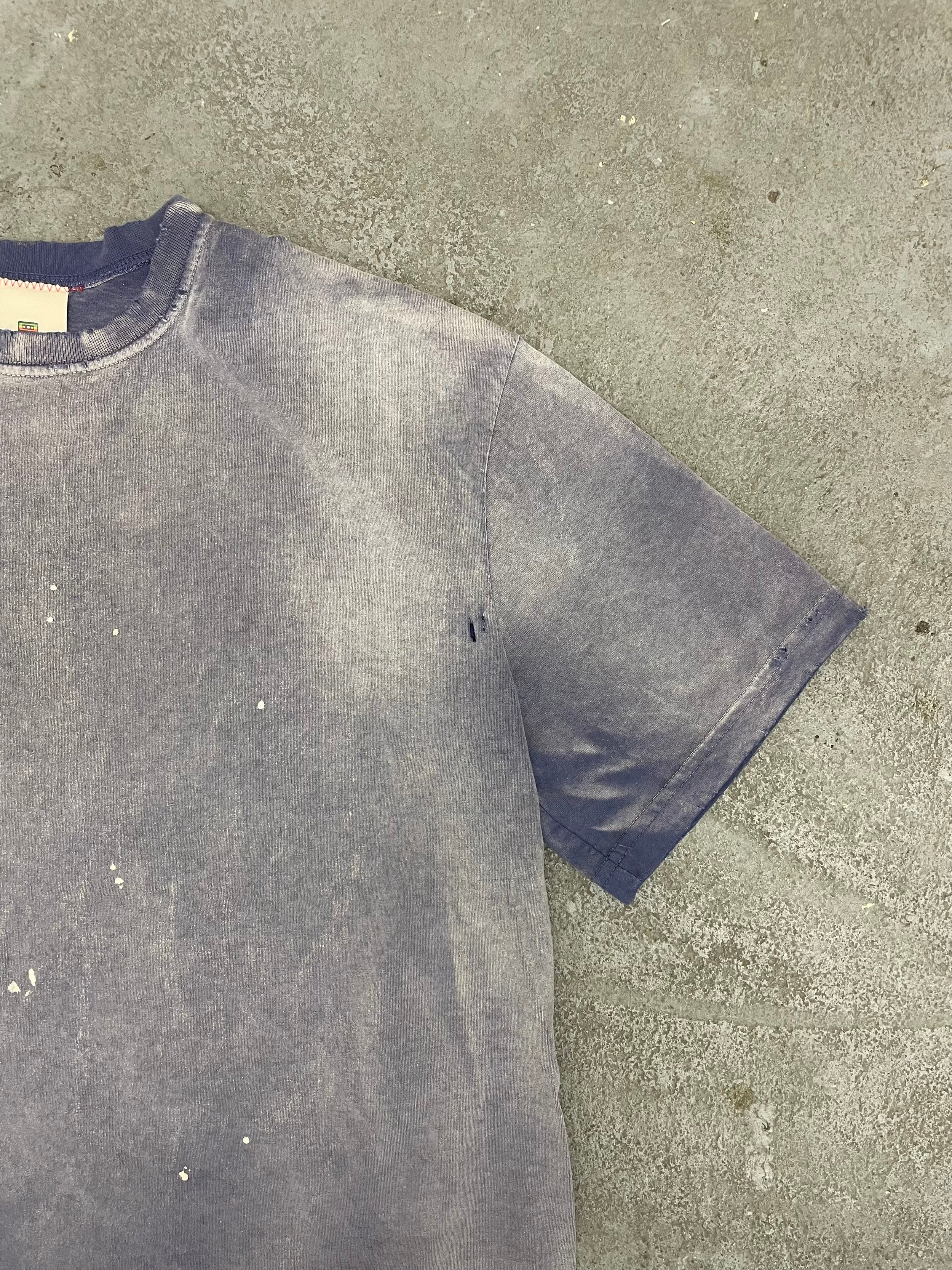 OVERSIZE CROP TEE S/S - AGED INDIGO (SINGLE STITCH)