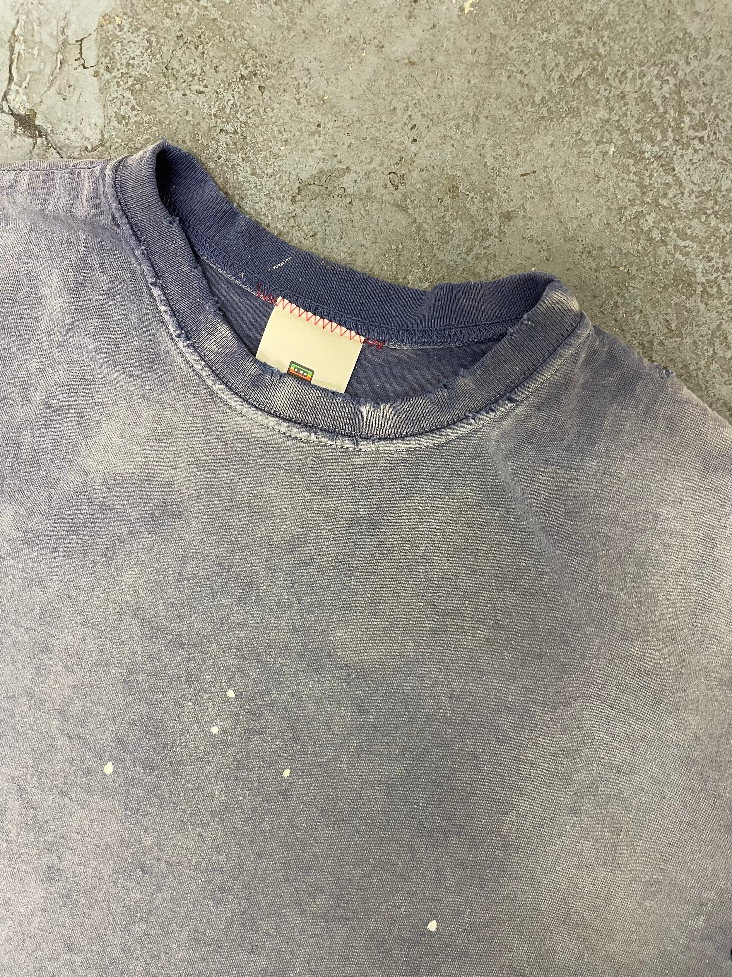 OVERSIZE CROP TEE S/S - AGED INDIGO (SINGLE STITCH)