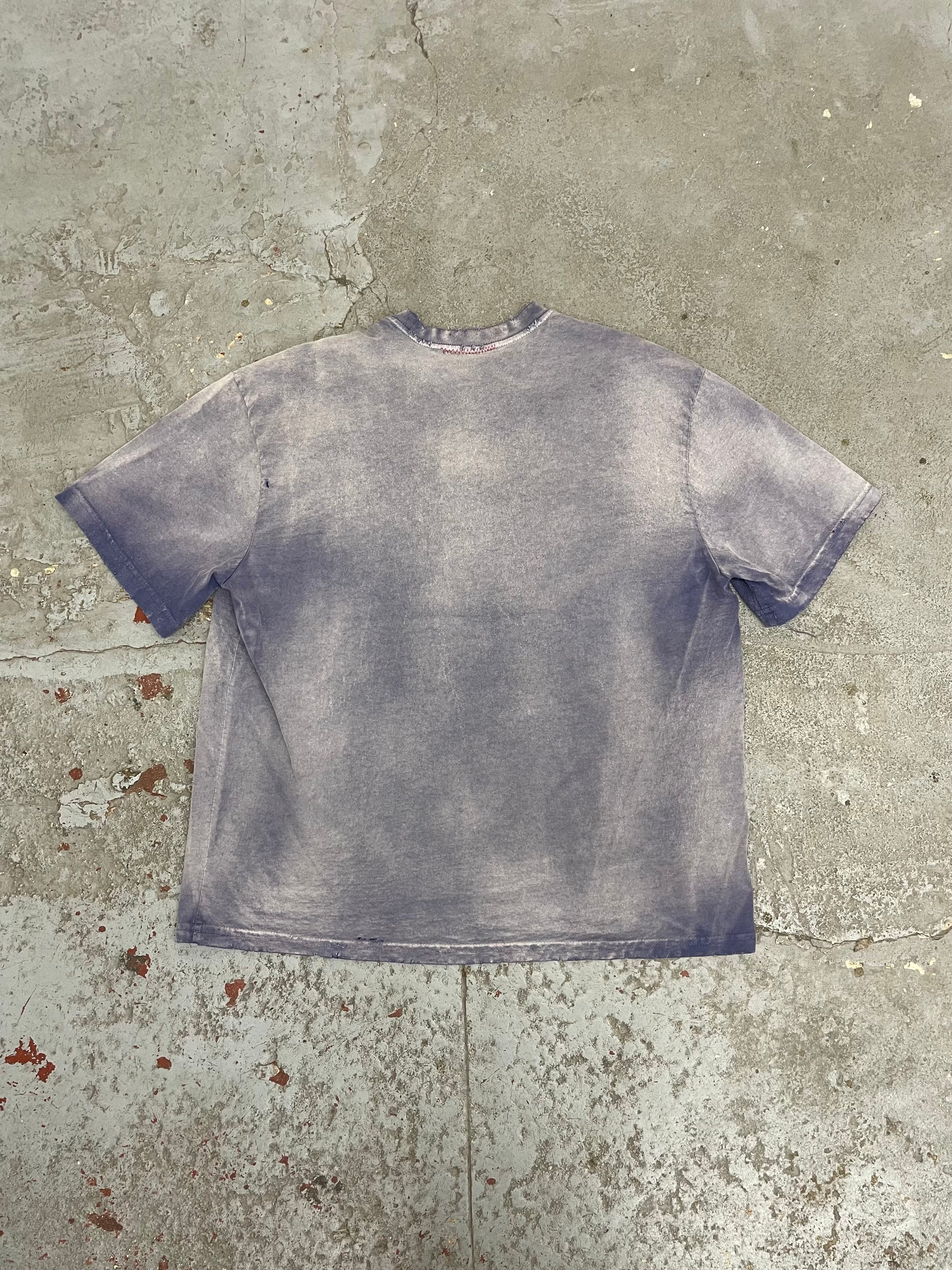 OVERSIZE CROP TEE S/S - AGED INDIGO (SINGLE STITCH)