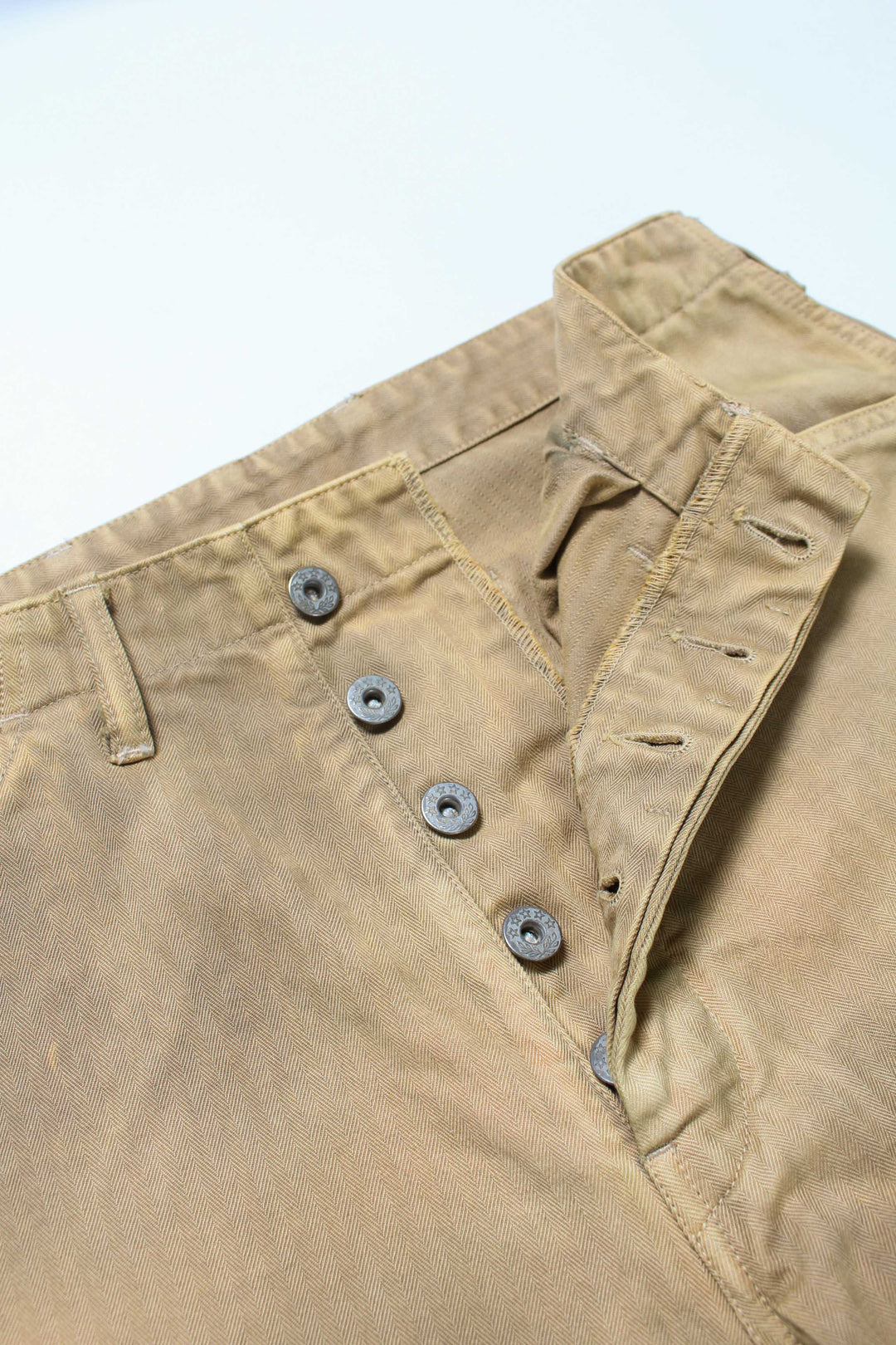 USMC P-41 HBT TROUSERS AGED - OLIVE YELLOW