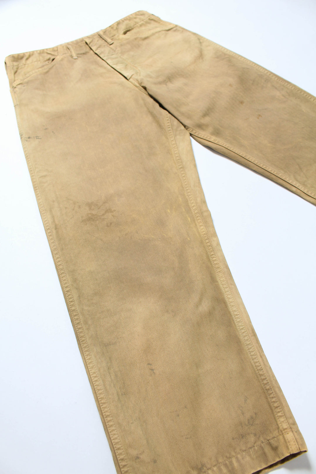 USMC P-41 HBT TROUSERS AGED - OLIVE YELLOW