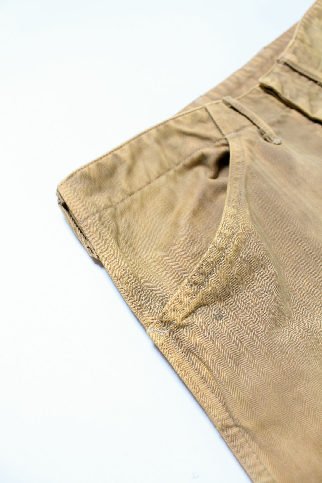 USMC P-41 HBT TROUSERS AGED - OLIVE YELLOW