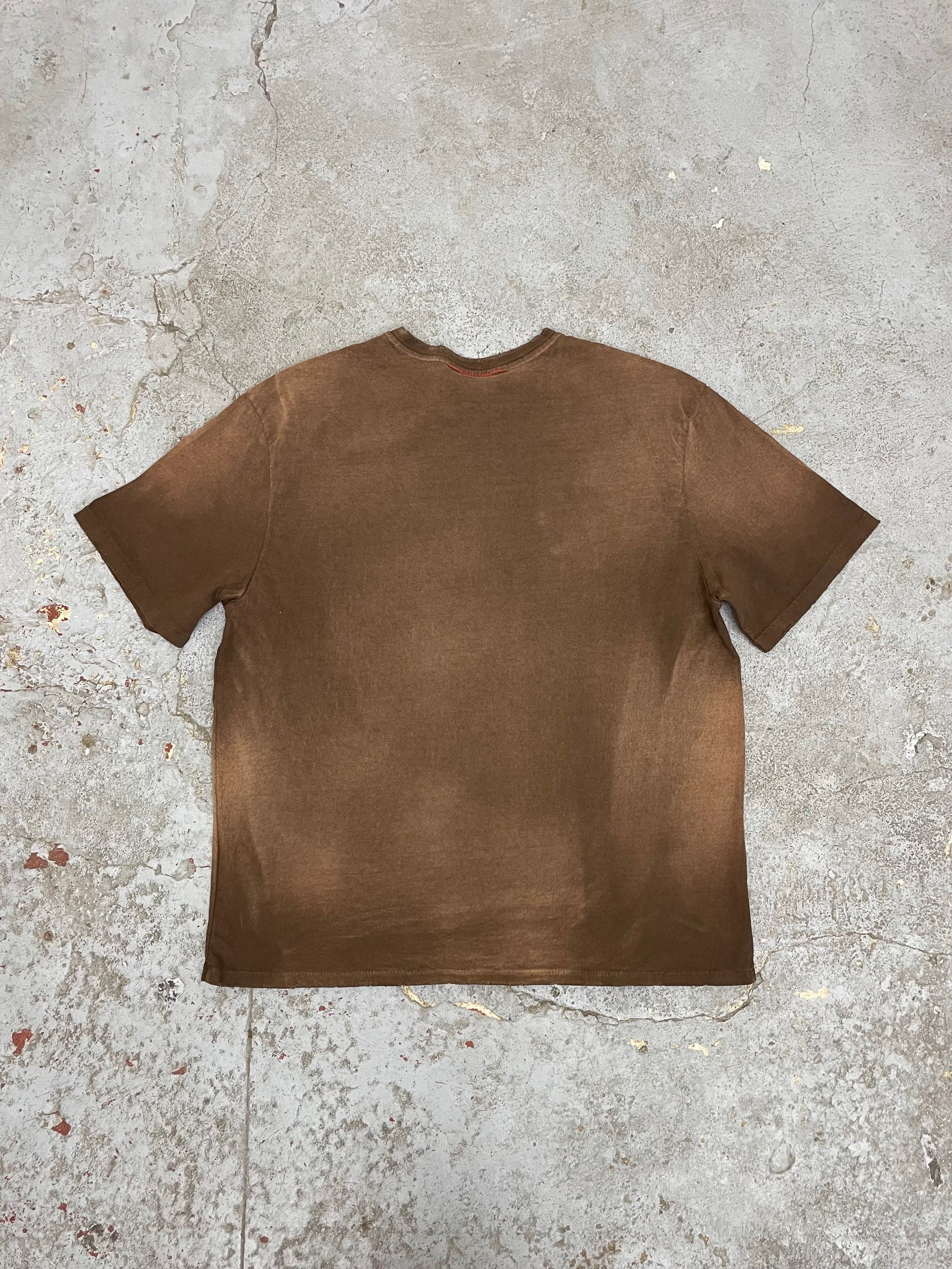 OVERSIZE CROP TEE S/S - AGED BROWN