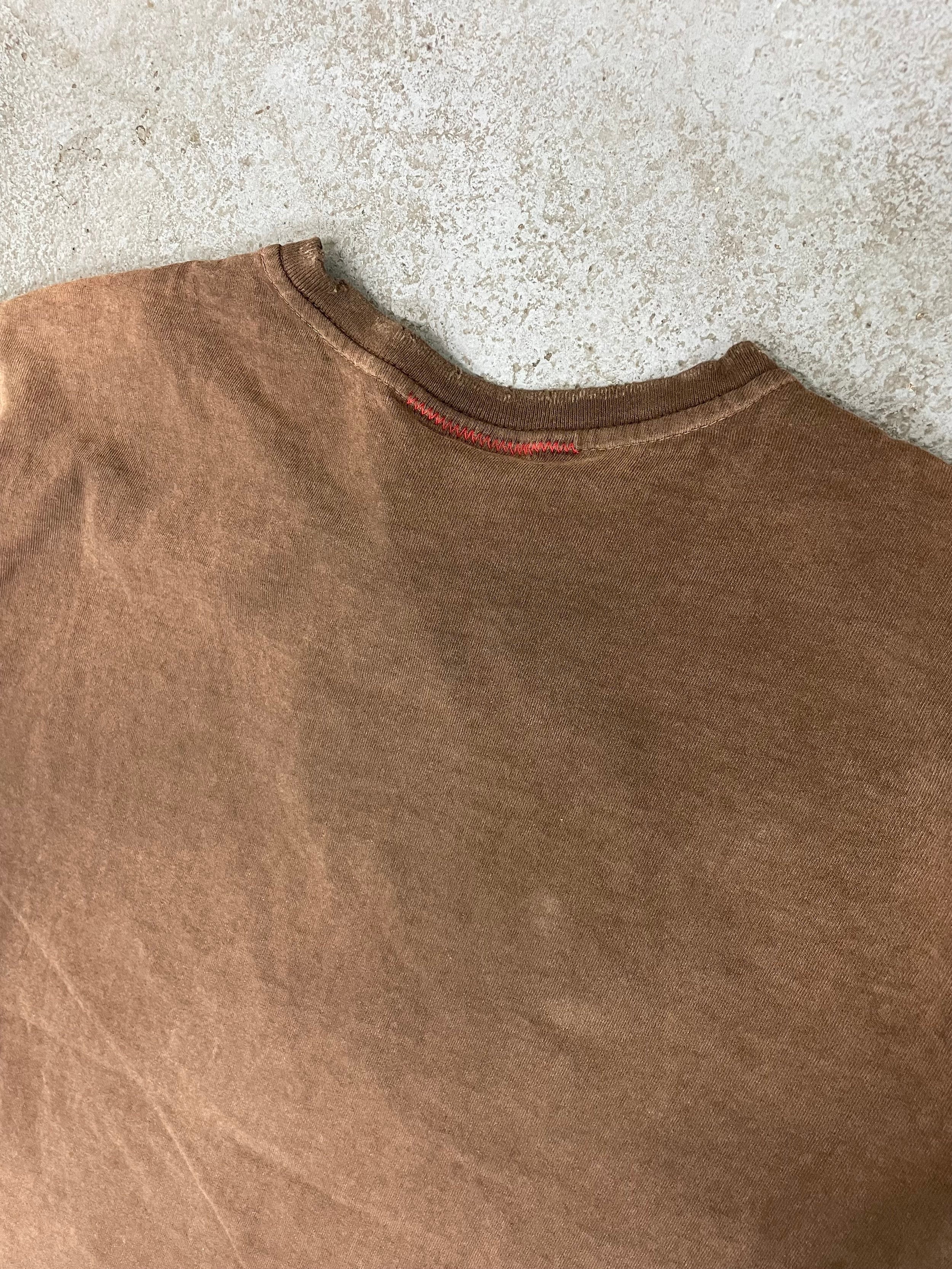 OVERSIZE CROP TEE S/S - AGED BROWN