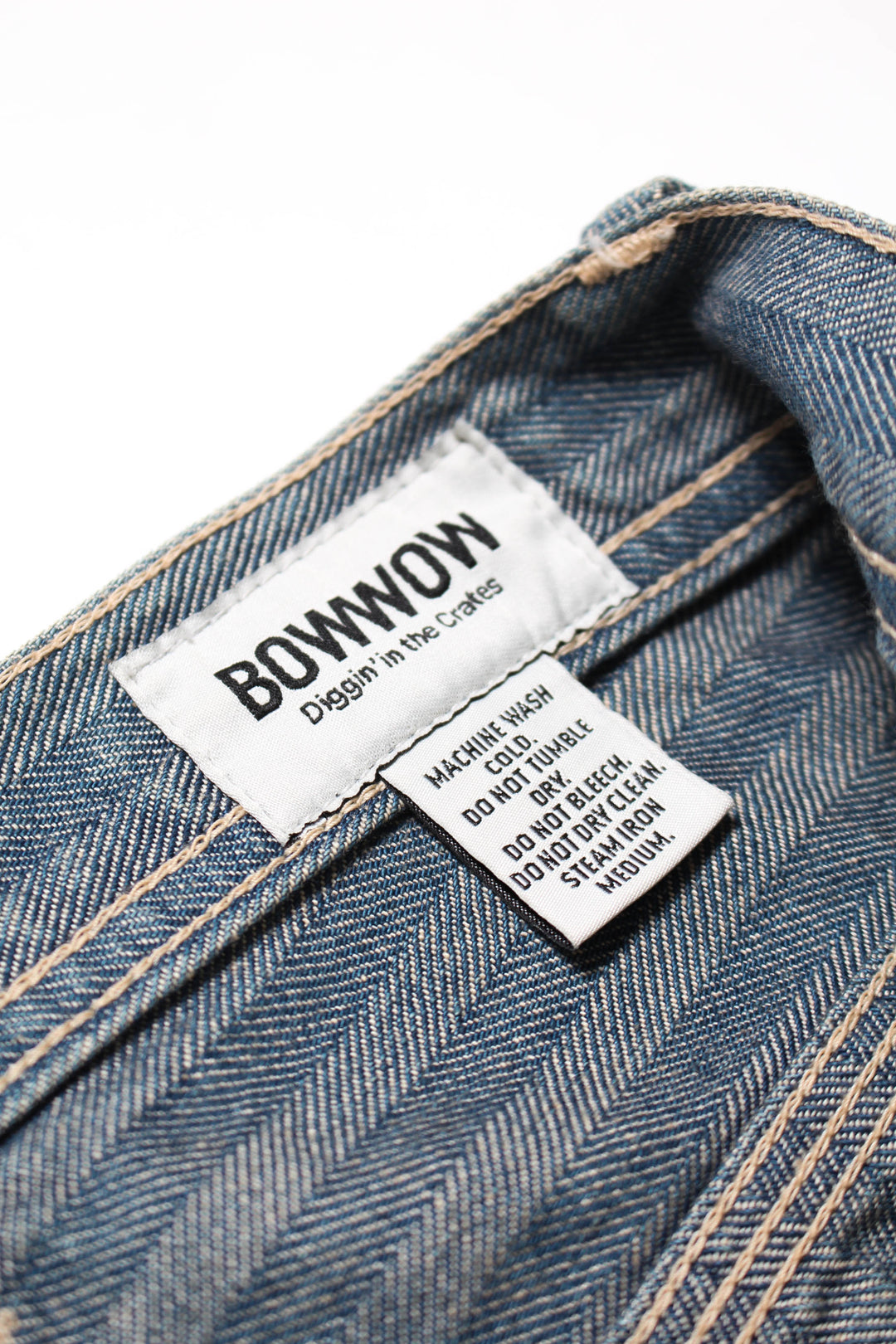 FER GRITGEAR PANTS AGED - INDIGO HERRINGBONE