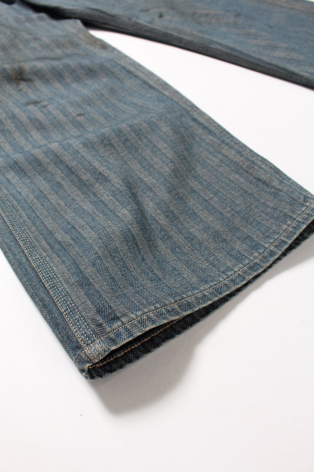FER GRITGEAR PANTS AGED - INDIGO HERRINGBONE