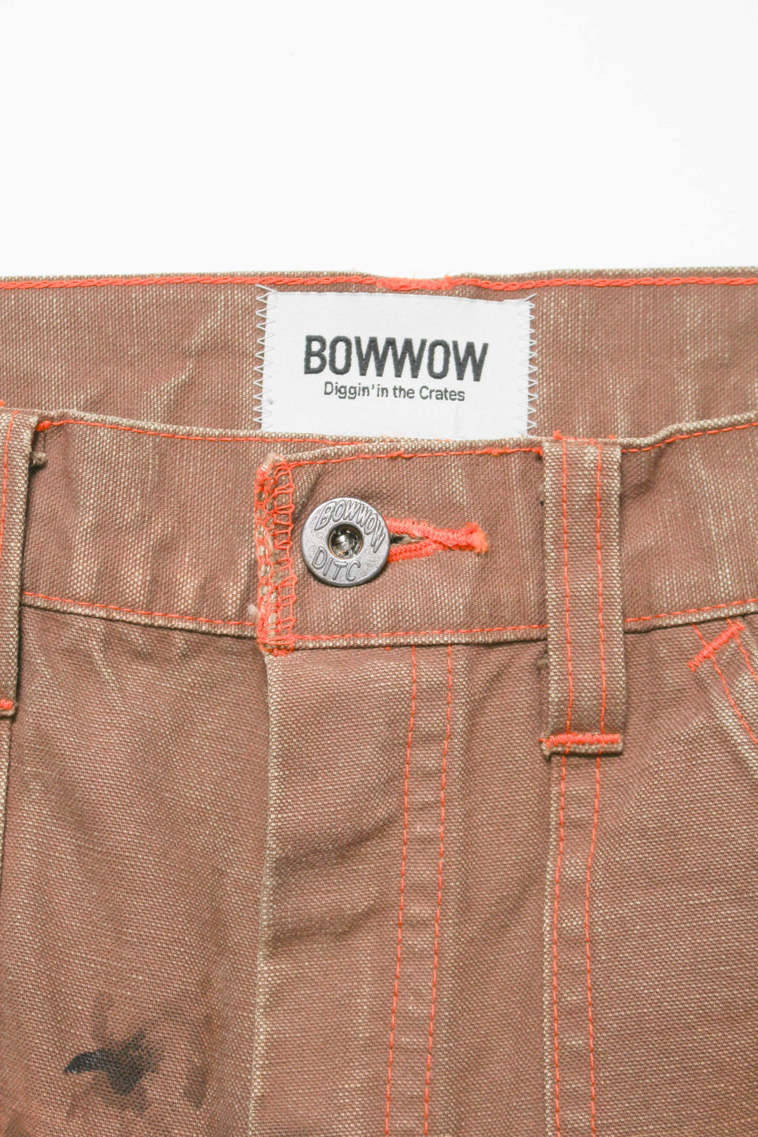 BROWN DUCK DOUBLE KNEE PANTS AGED - BROWN