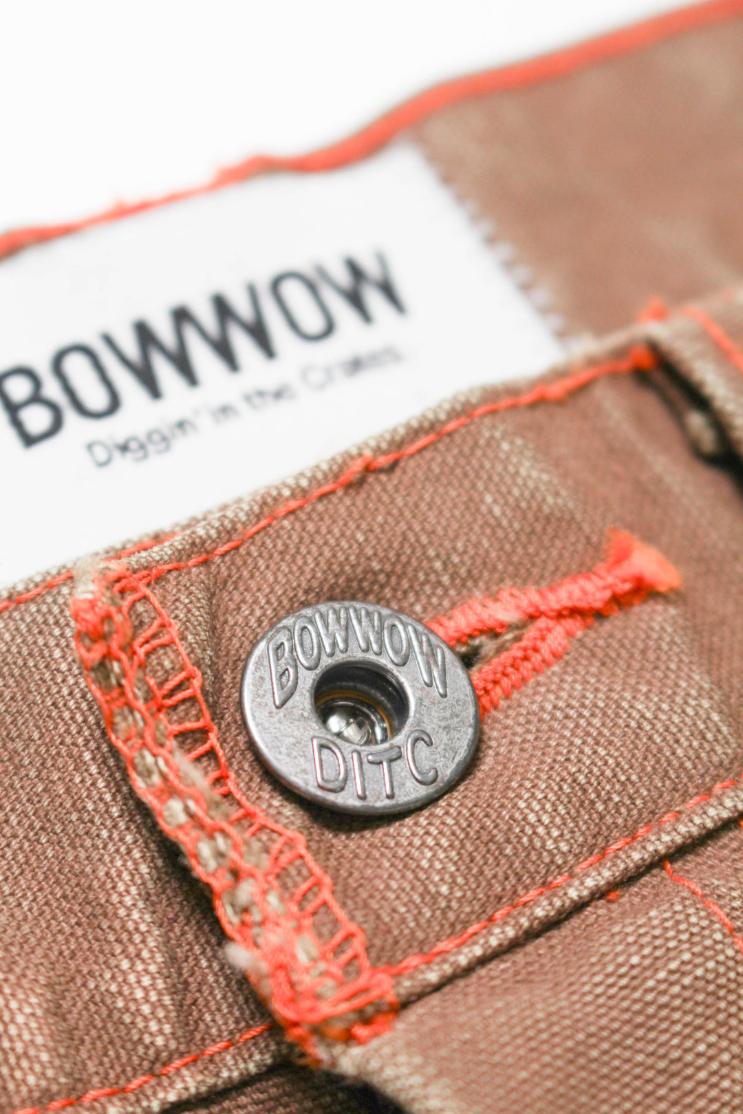 BROWN DUCK DOUBLE KNEE PANTS AGED - BROWN