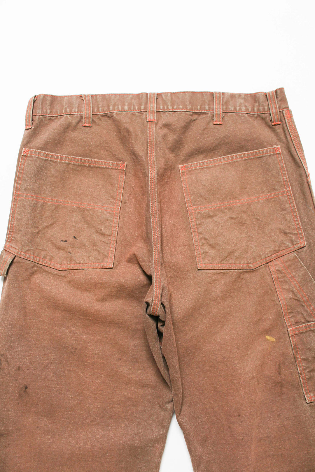 BROWN DUCK DOUBLE KNEE PANTS AGED - BROWN