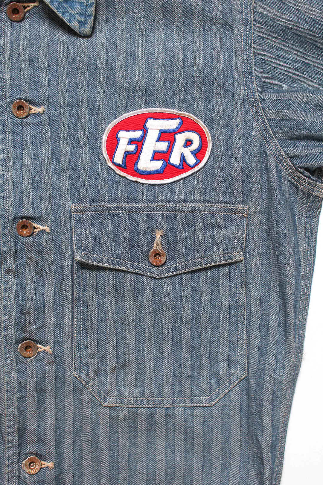 FER GRITGEAR JACKET AGED - INDIGO HERRINGBONE