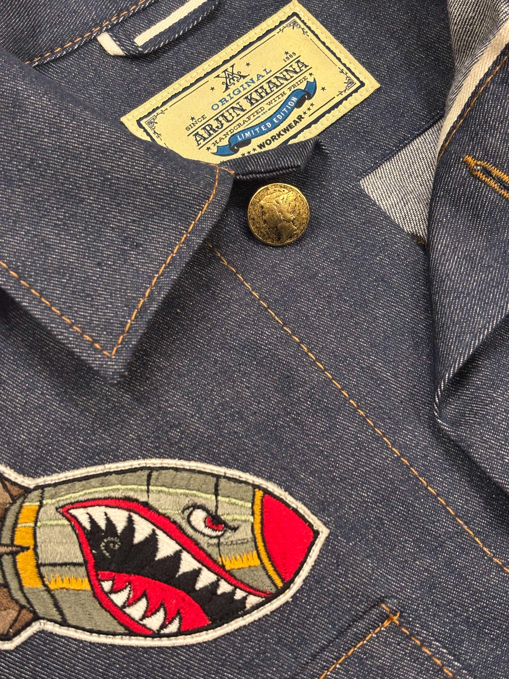 AK/PR/LOT2/JKT/044 Army Bomber - Vintage Club AK - DENIM
