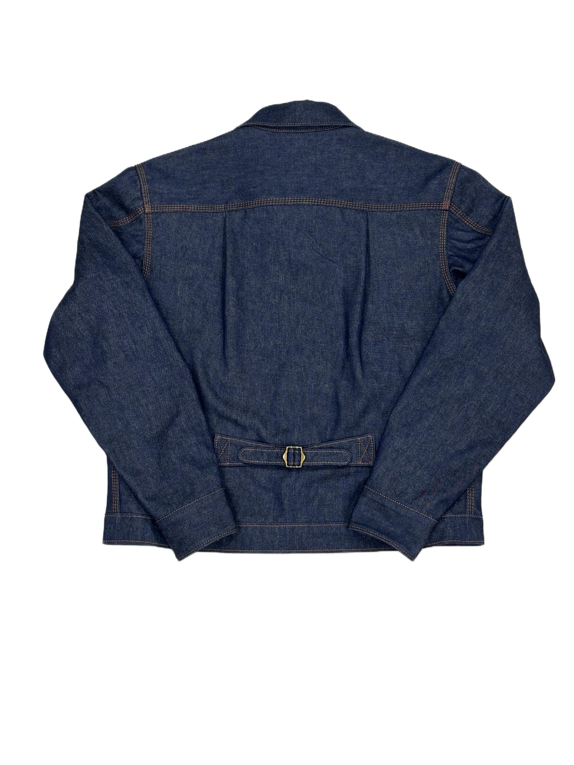 AK/PR/LOT2/JKT/043 Denim Document Jacket with curved yoke and White selvedge - DENIM BLUE