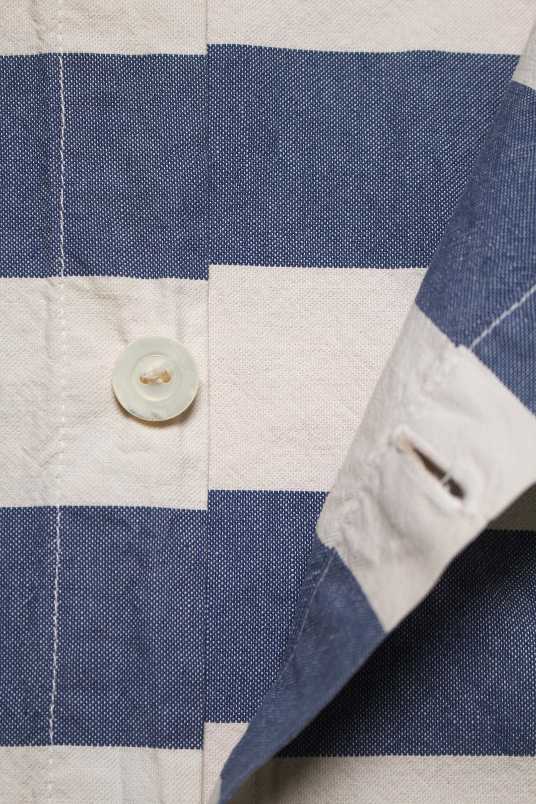 BLUE STRIPE PRISON JACKET AGED - AGED L.BLUExO.WHITE