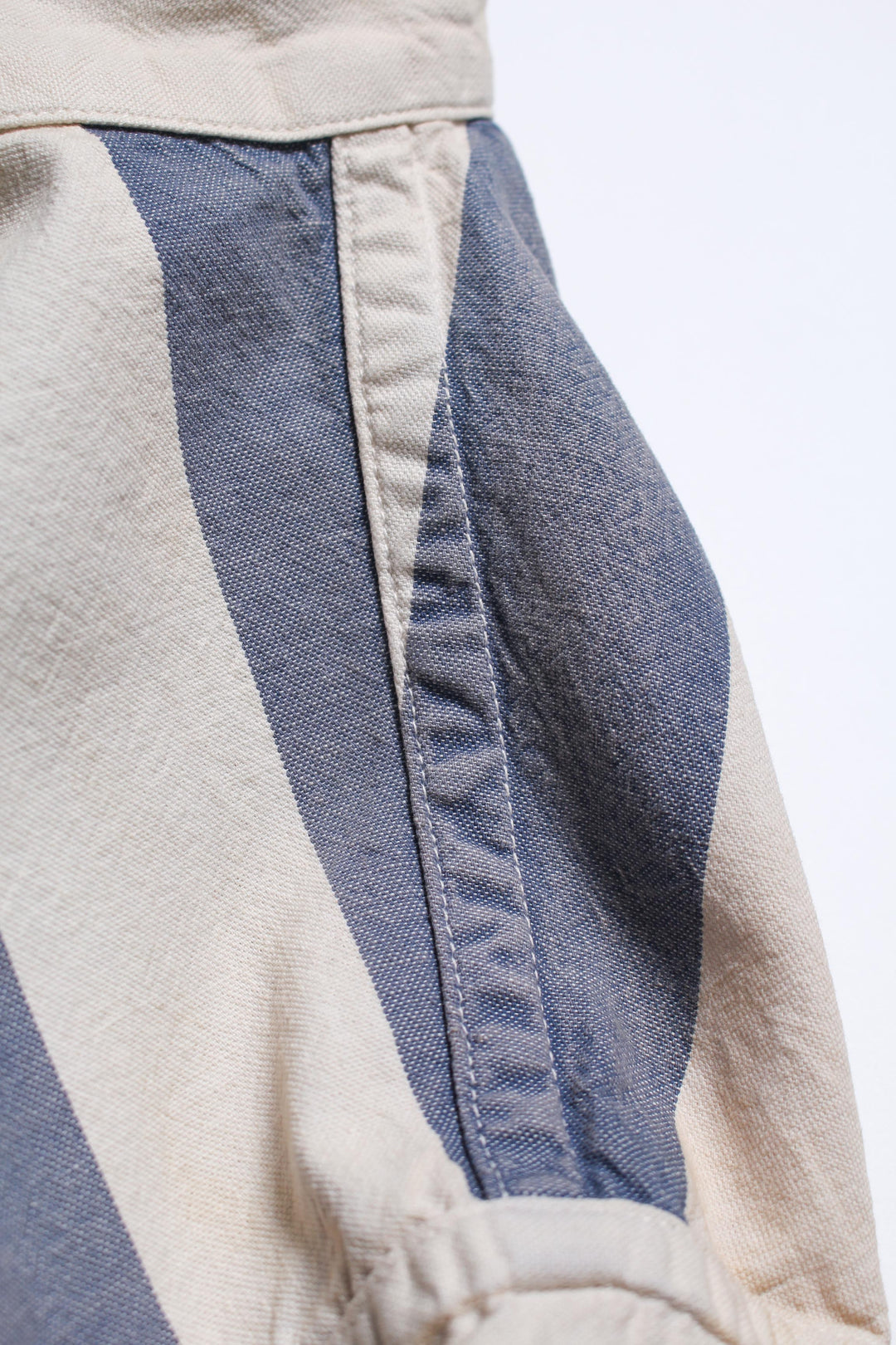 BLUE STRIPE PRISON JACKET AGED - AGED L.BLUExO.WHITE