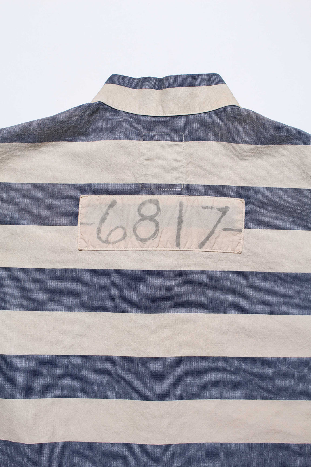 BLUE STRIPE PRISON JACKET AGED - AGED L.BLUExO.WHITE