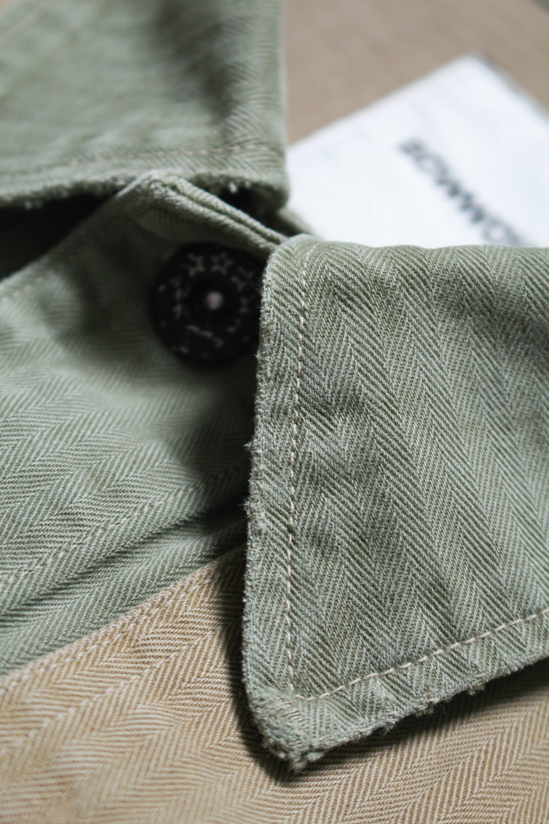 USMC M44 HBT TWO-TONE JACKET AGED - AGED OD TWO-TONE