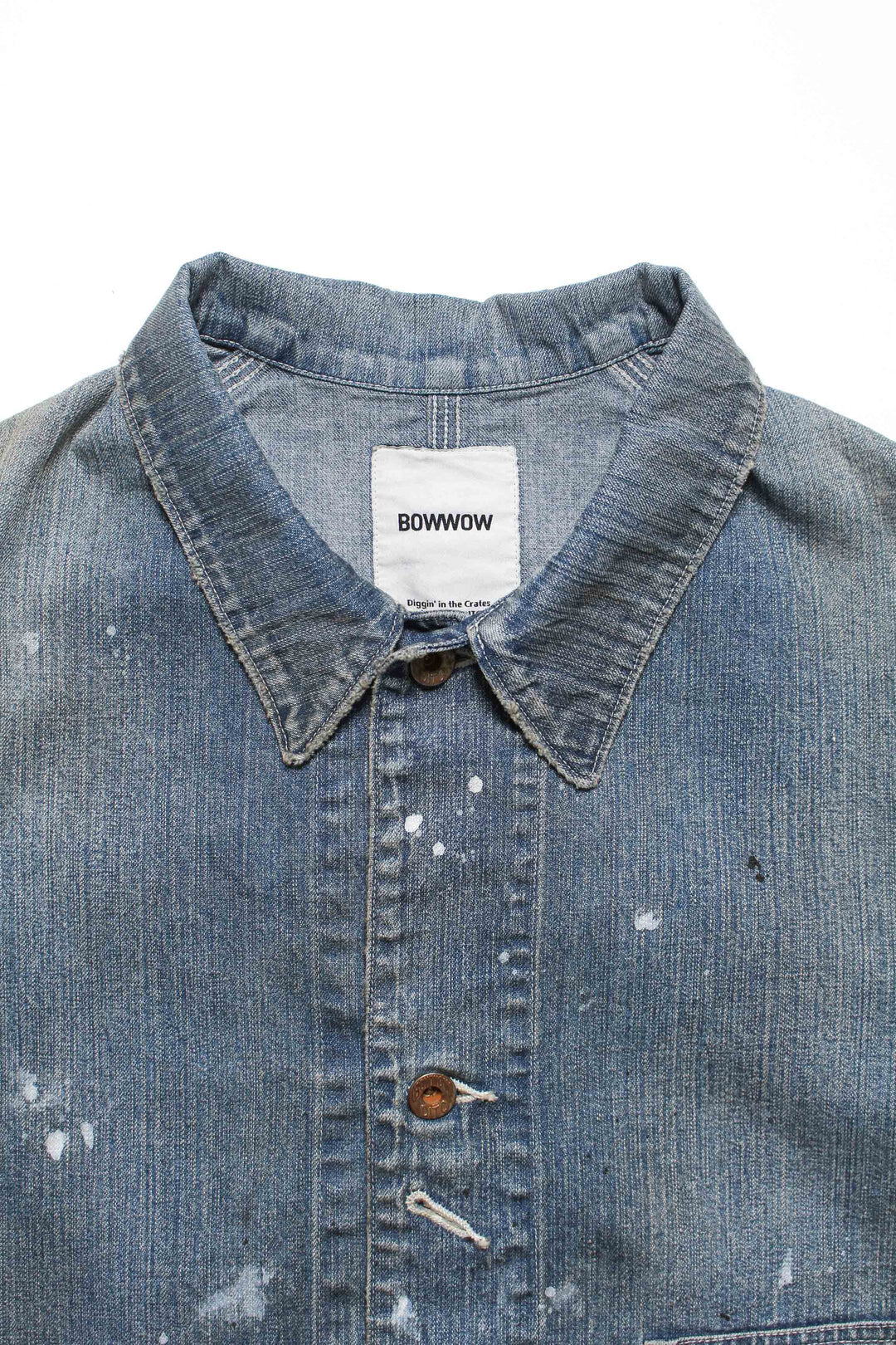 PAINT-STAINED ENGINEER'S COVERALL - AGED INDIGO