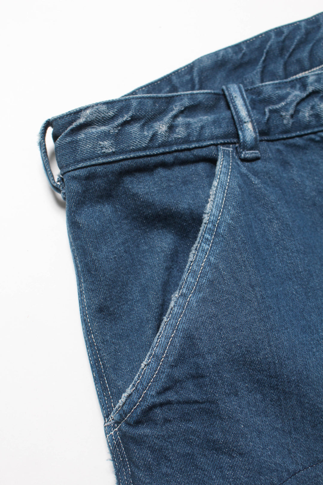 REPAIRED INDIGO PAINTER PANTS - AGED INDIGO