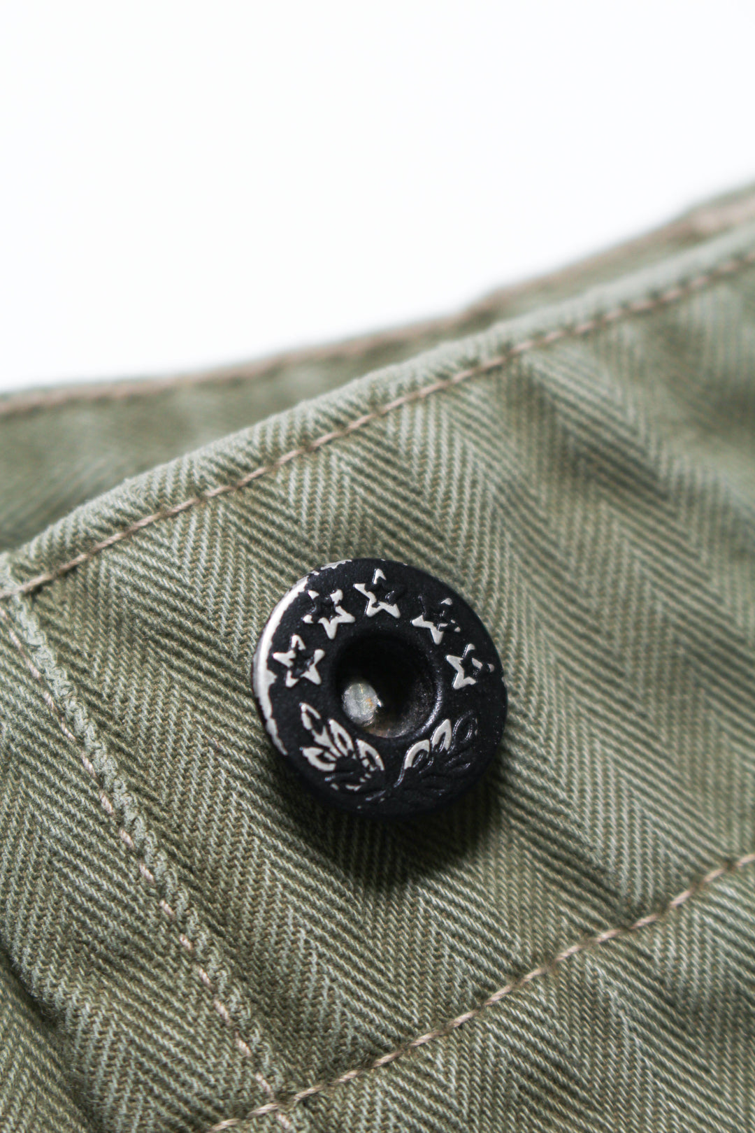 USMC P-44 HBT CAMO SPRAY TROUSERS AGED - AGED CAMO SPRAY OD