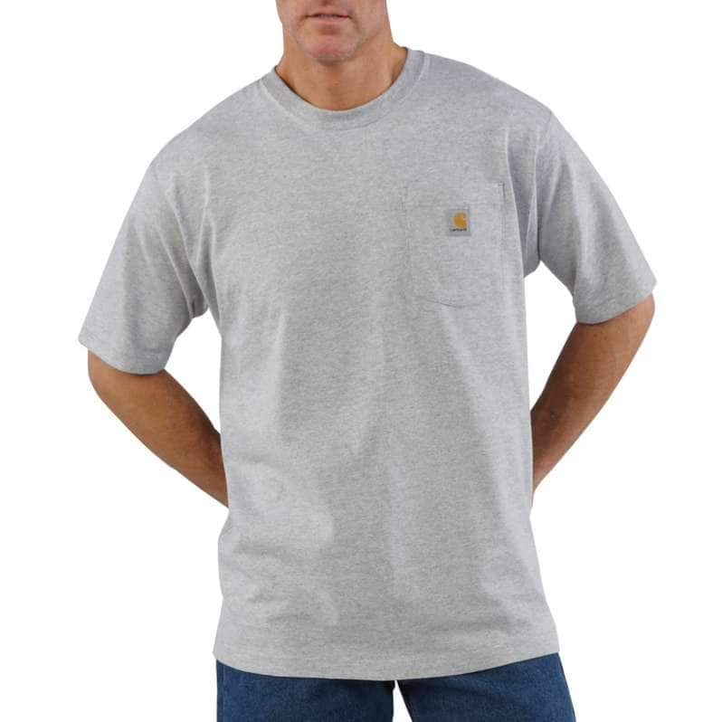 LOOSE FIT HEAVYWEIGHT SHORT-SLEEVE POCKET TEE S/S - HEATHER GRAY