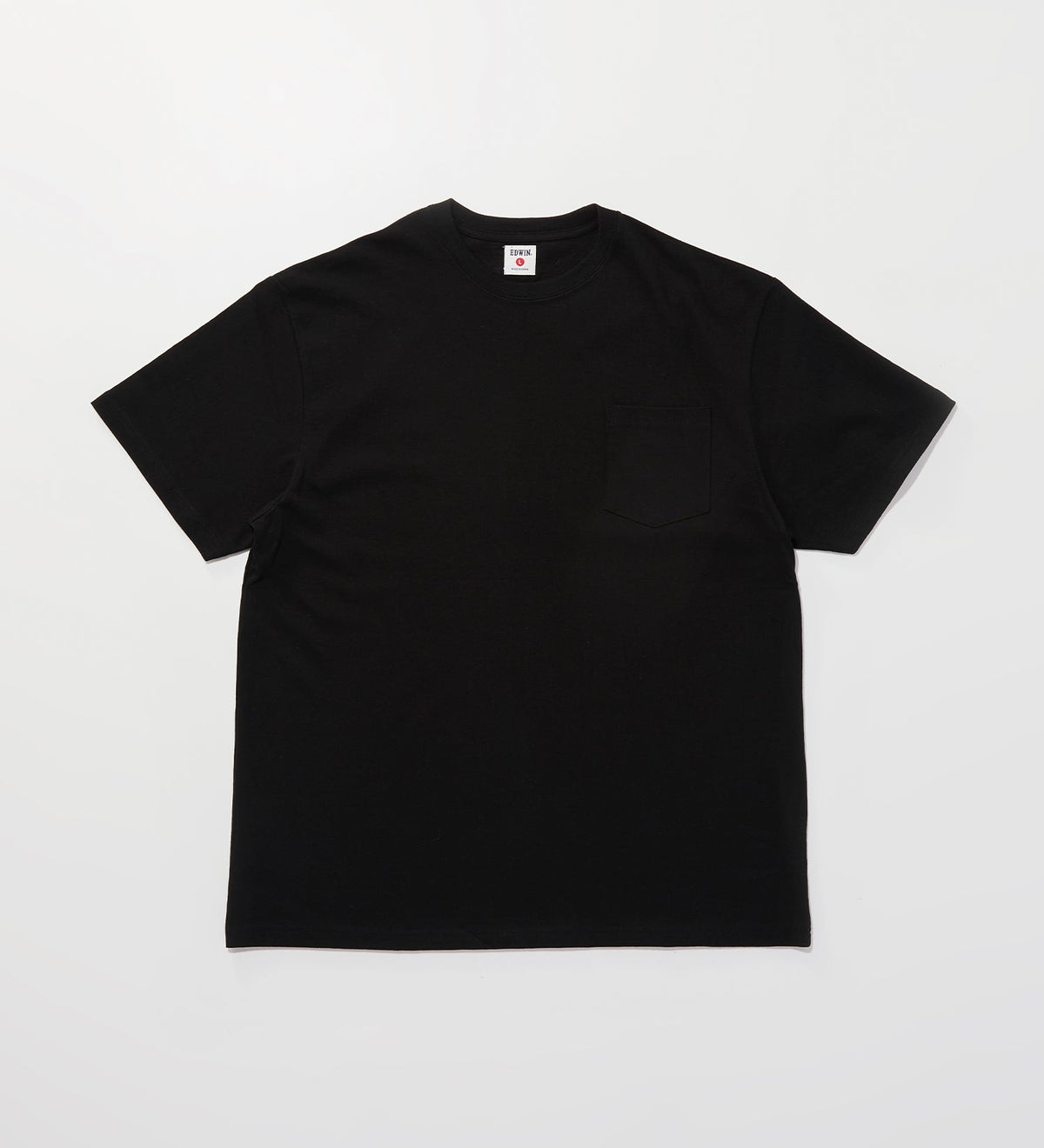 KST074-75 HEAVY WEIGHT POCKET TEE S/S - BLACK