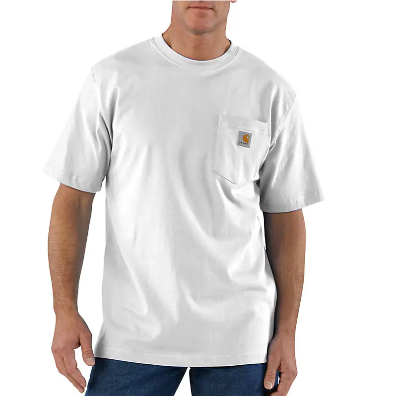 LOOSE FIT HEAVYWEIGHT SHORT-SLEEVE POCKET TEE - WHITE