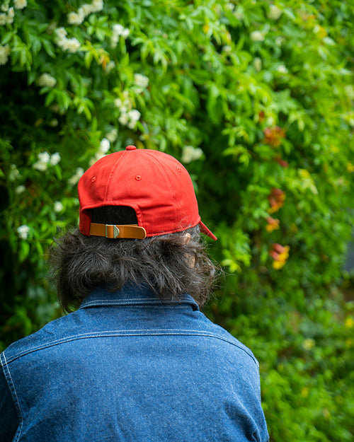 MA23001 THE REAL MCCOY'S LOGO BASEBALL CAP - RED