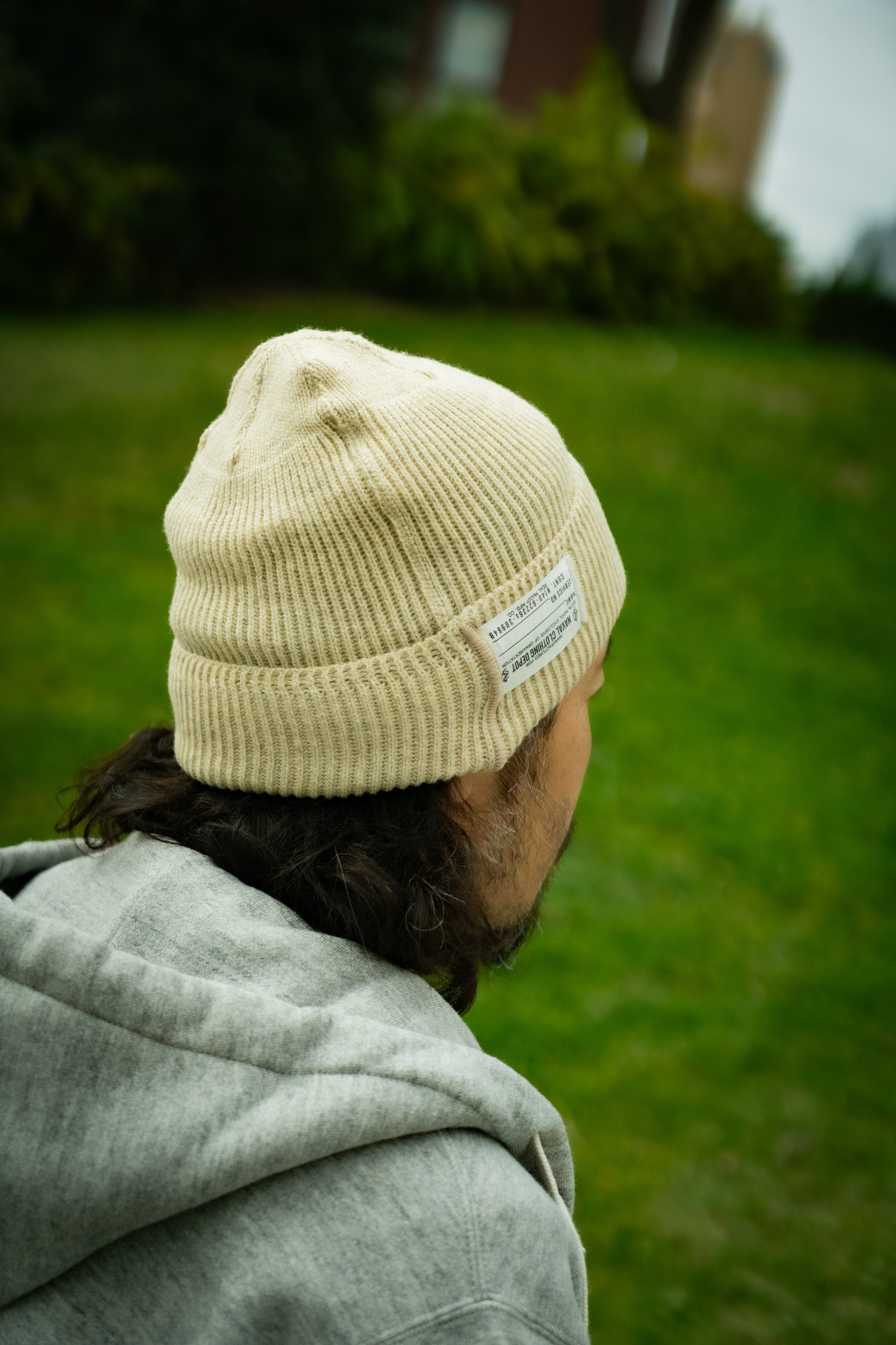 CIVILIAN WOOL WATCH CAP - ECRU