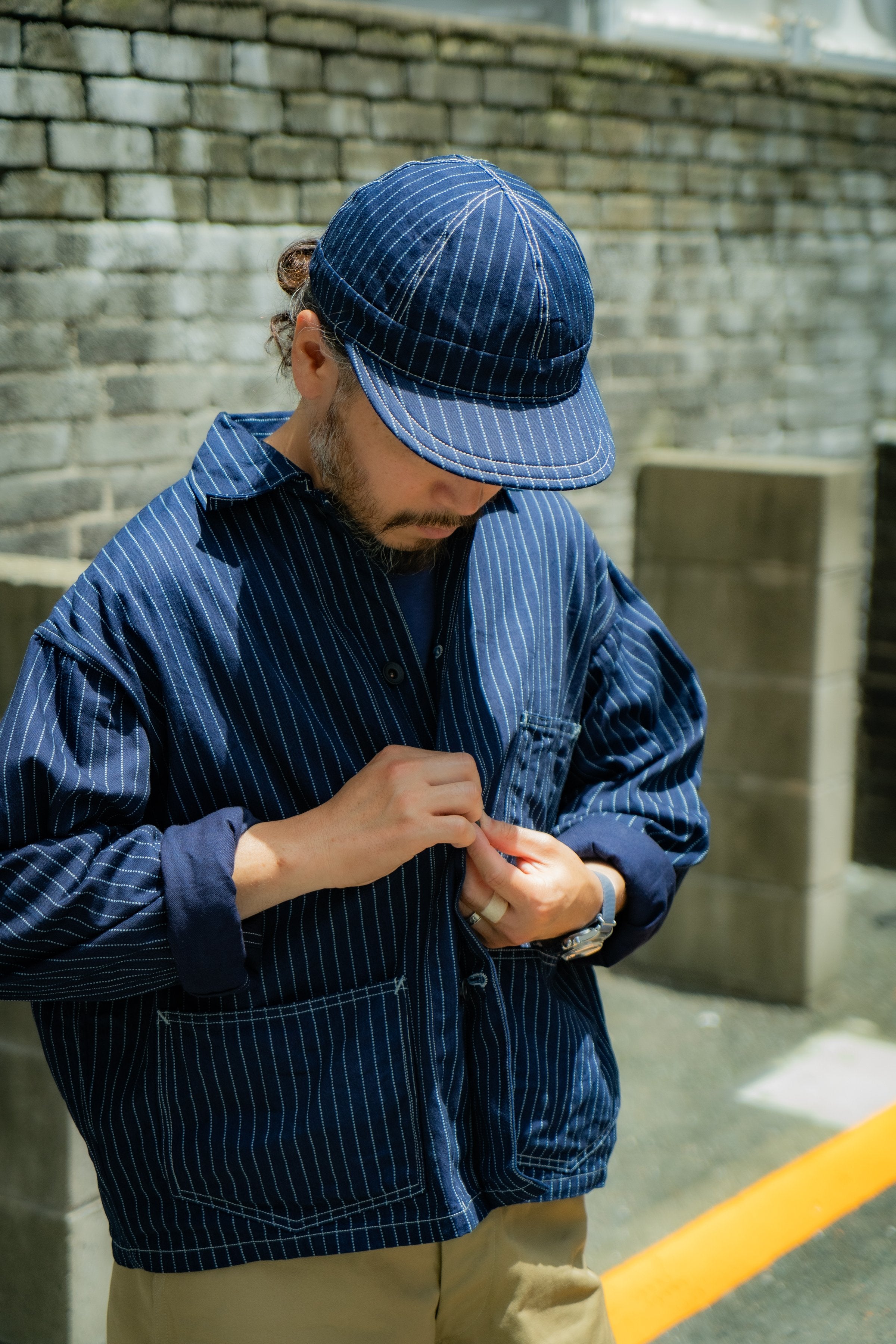 WABASH REVERSIBLE WORK CAP - INDIGO