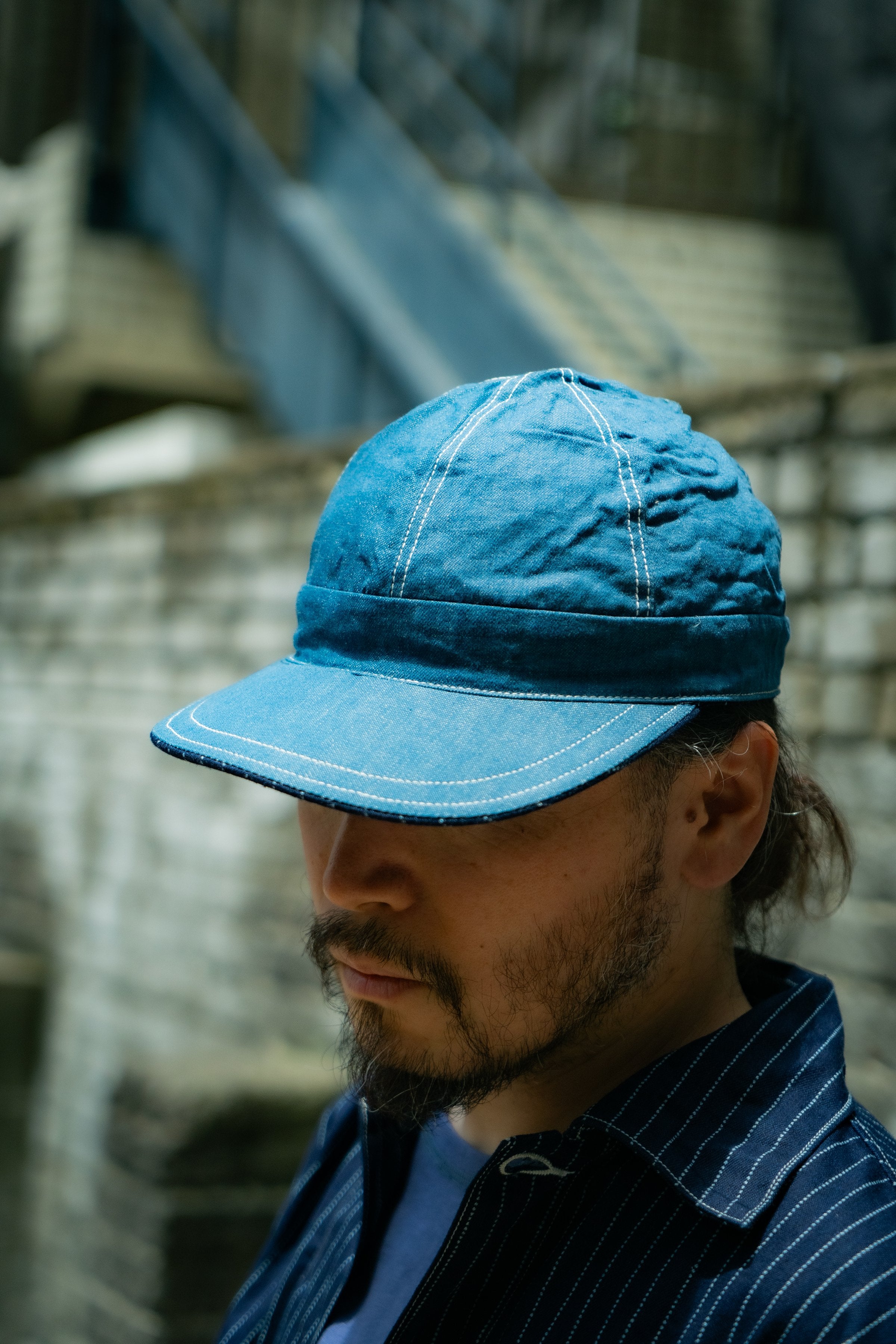 WABASH REVERSIBLE WORK CAP - INDIGO