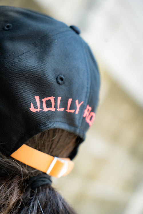 MA25003 BASEBALL CAP / JOLLY ROGER - BLACK