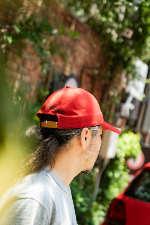 MA25003 BASEBALL CAP / JOLLY ROGER - RED