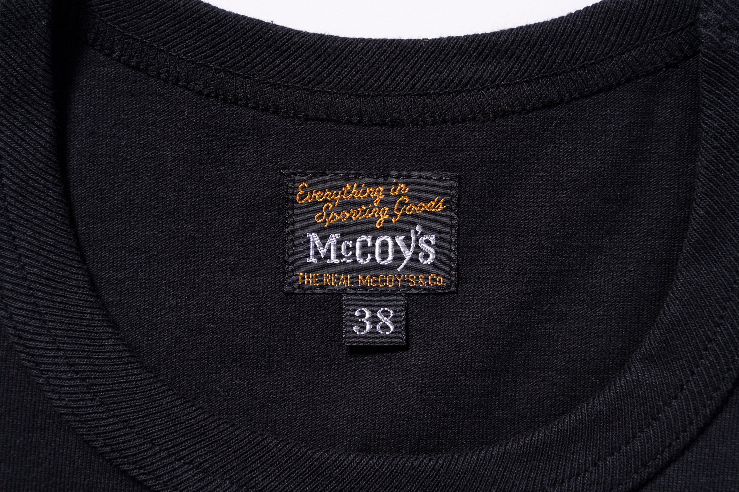 THE REAL MCCOY'S LOGO TEE S/S - BLACK