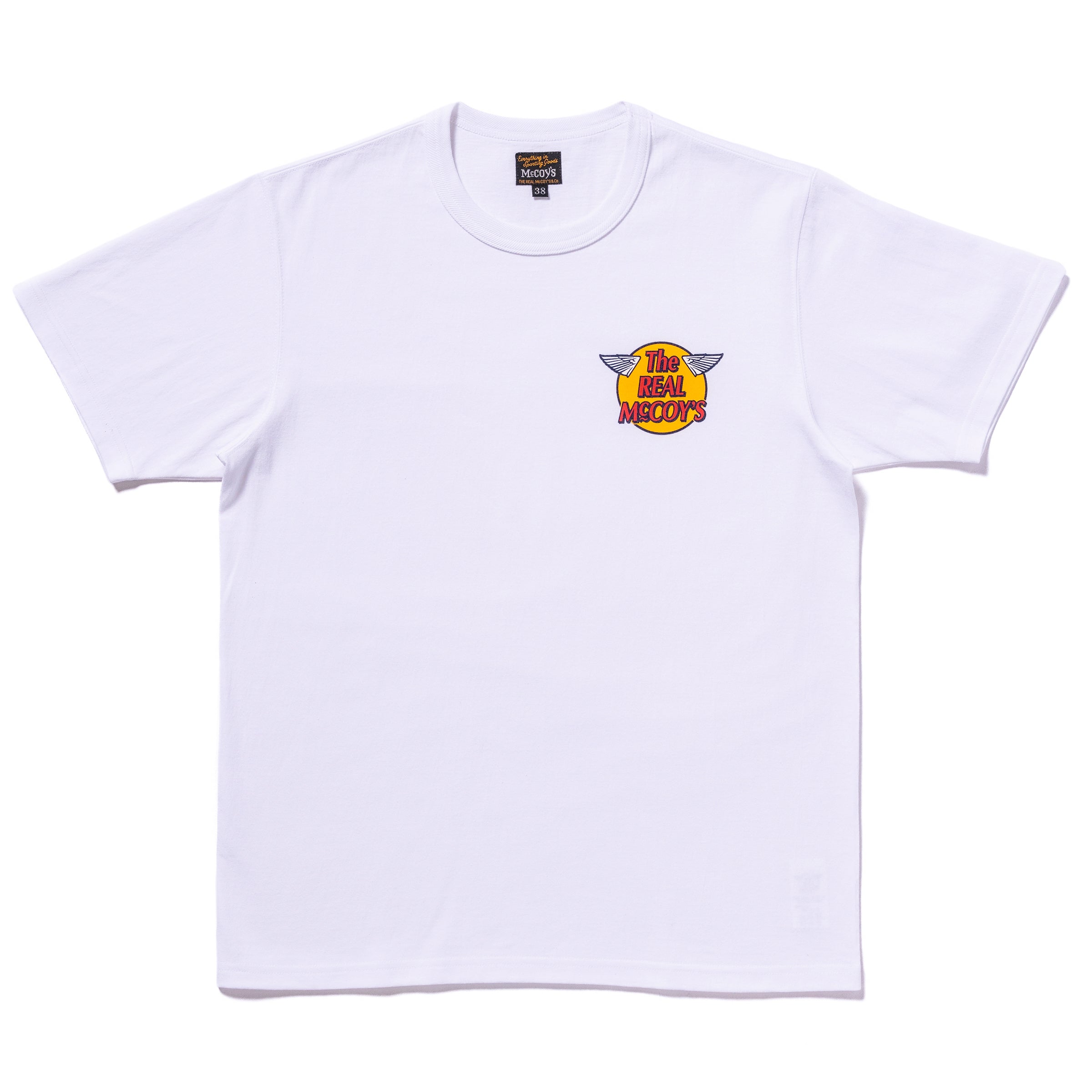 THE REAL MCCOY'S LOGO TEE S/S - WHITE