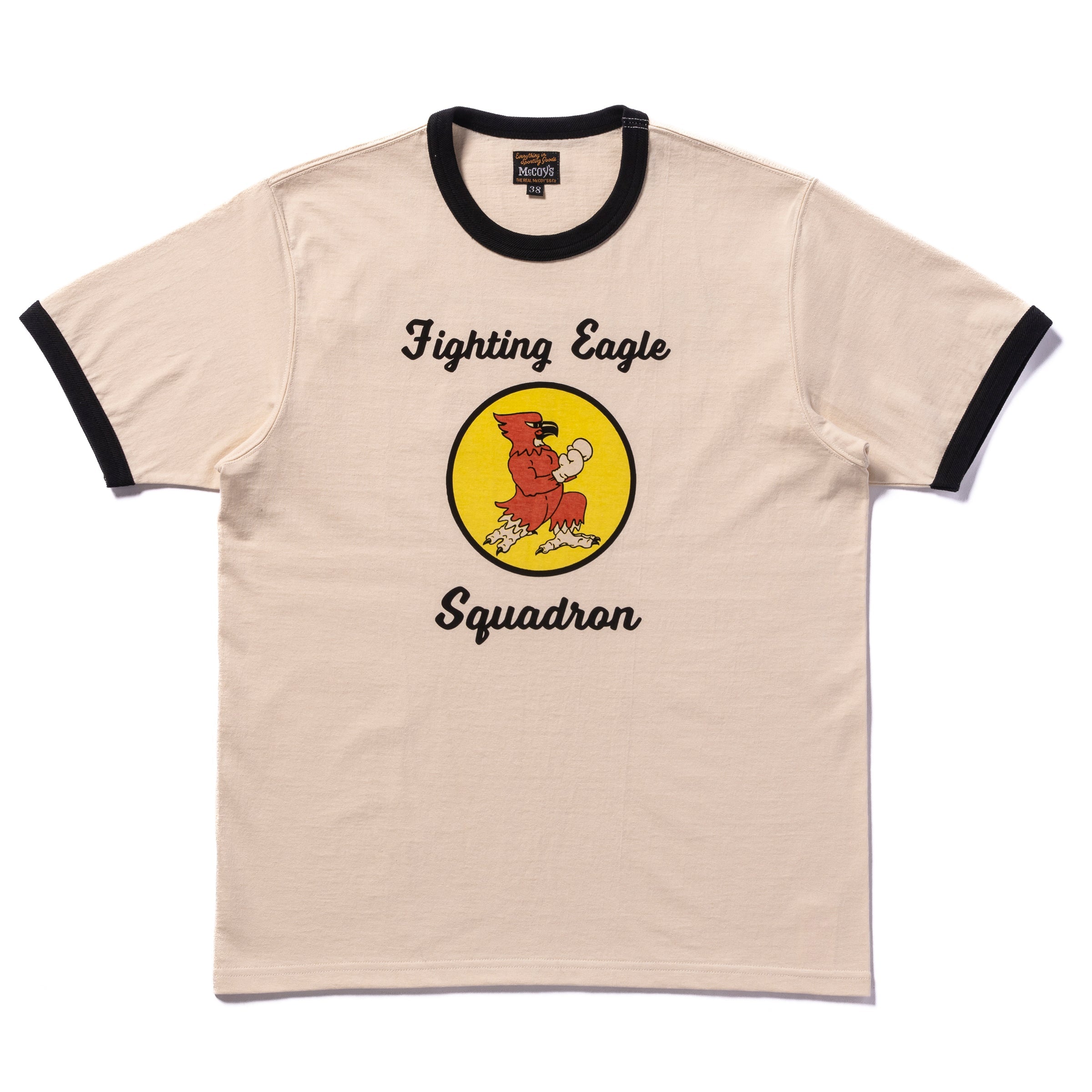 MILITARY TEE / FIGHTING EAGLE - ECRU/BLACK