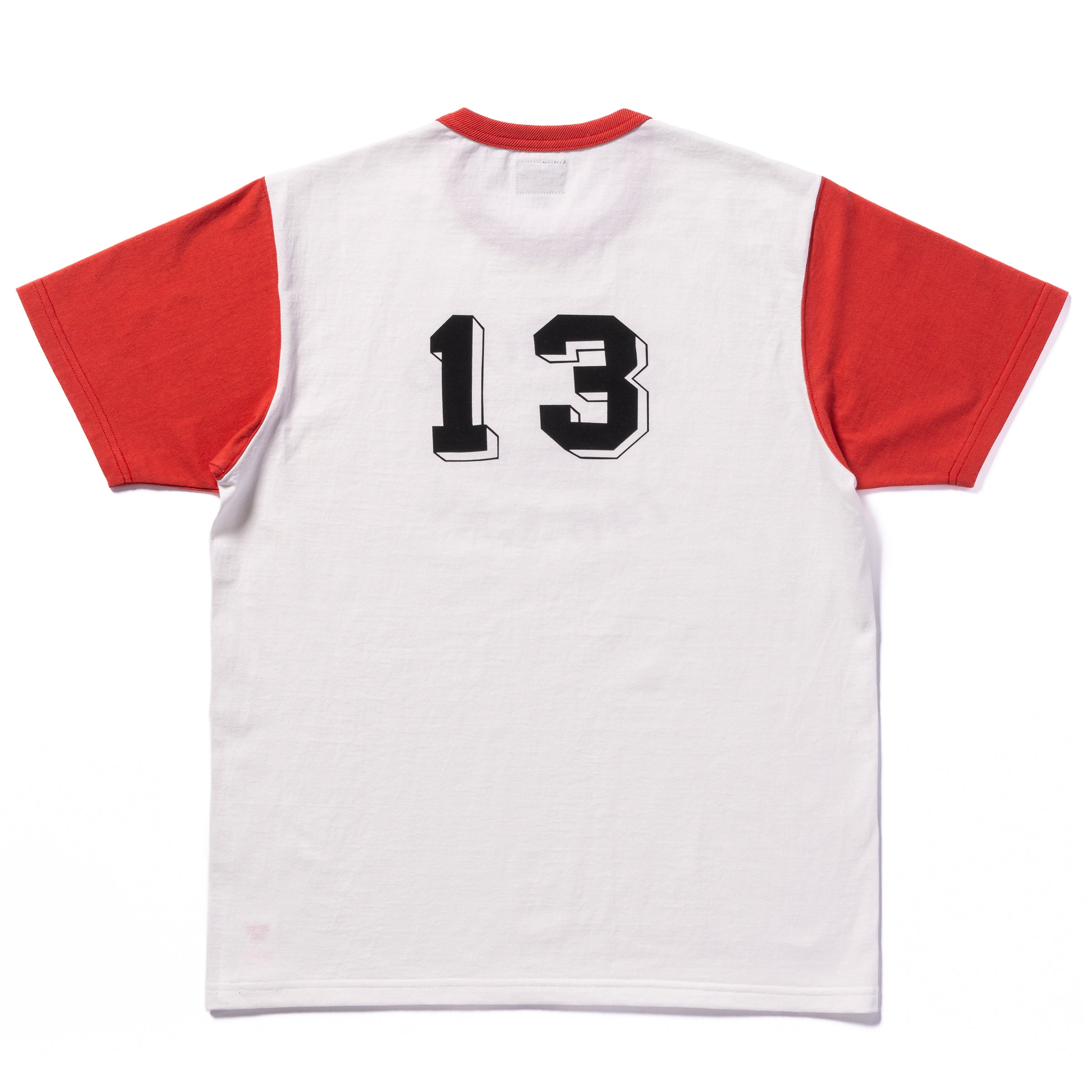 MILITARY TEE /  B  TROOP - MILK/SCARLET