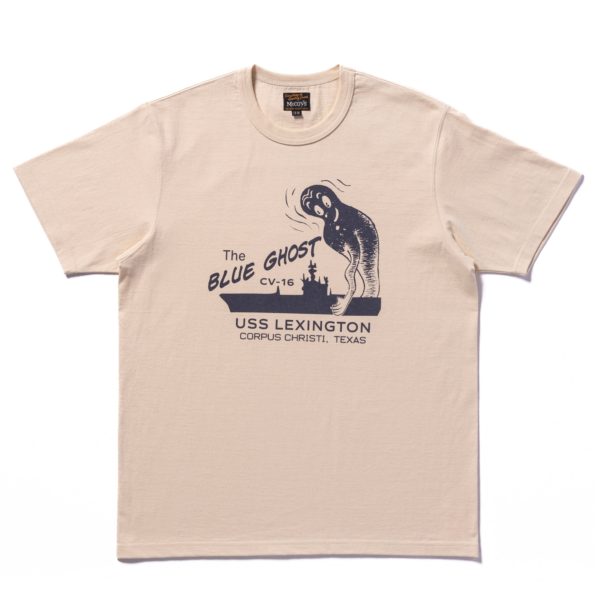 MILITARY TEE / THE BLUE GHOST - ECRU