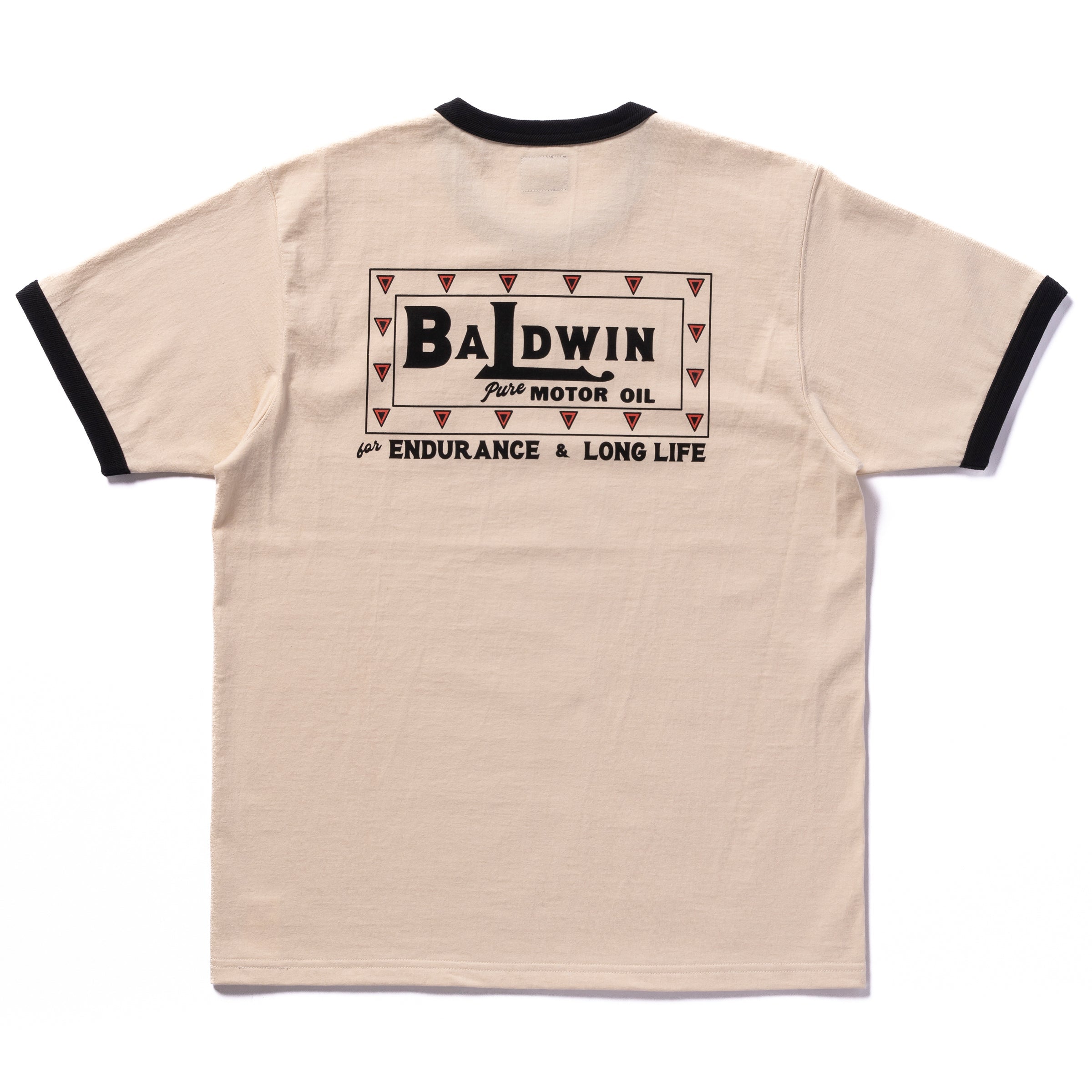 JOE MCCOY TEE / BALDWIN MOTOR OIL - ECRU/BLACK