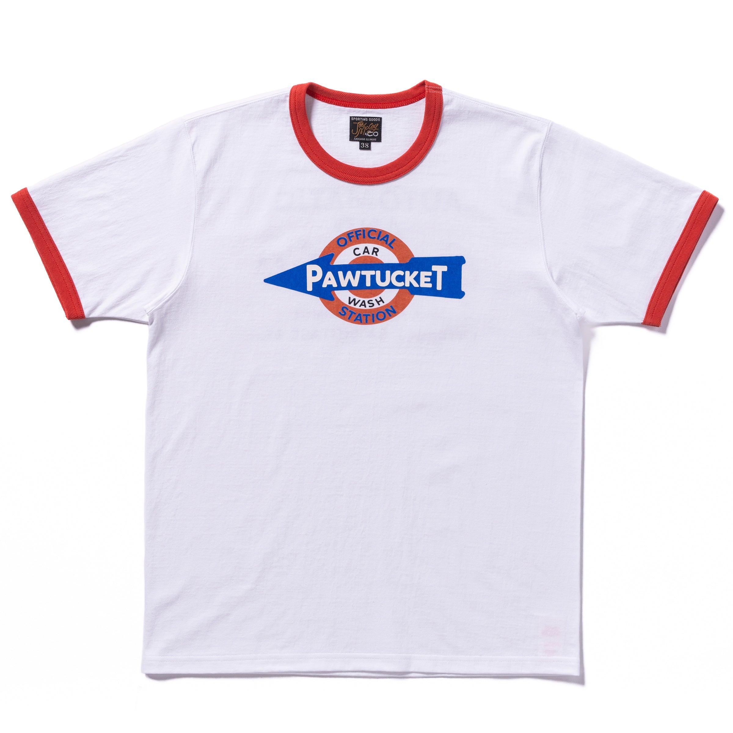 JOE MCCOY TEE / PAWTUCKET CAR WASH - WHITE/SCARLET