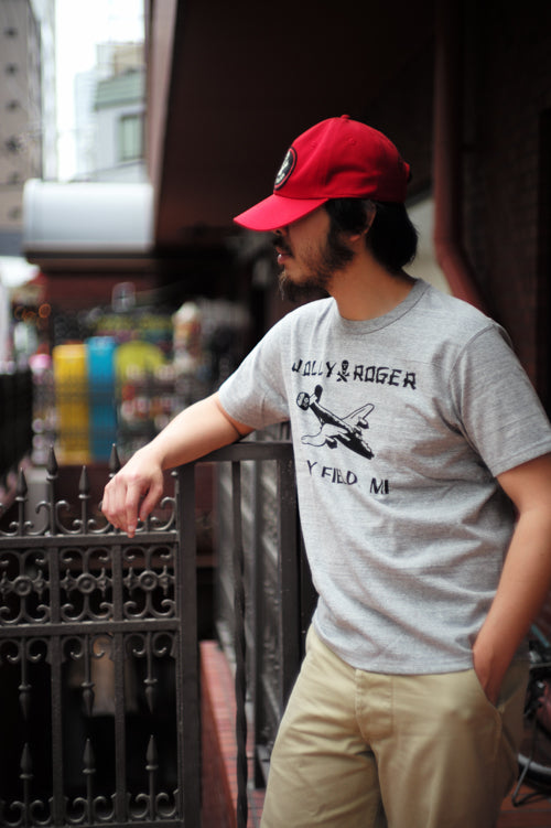 MC25003 MILITARY TEE / JOLLY ROGER KEY FIELD - GRAY