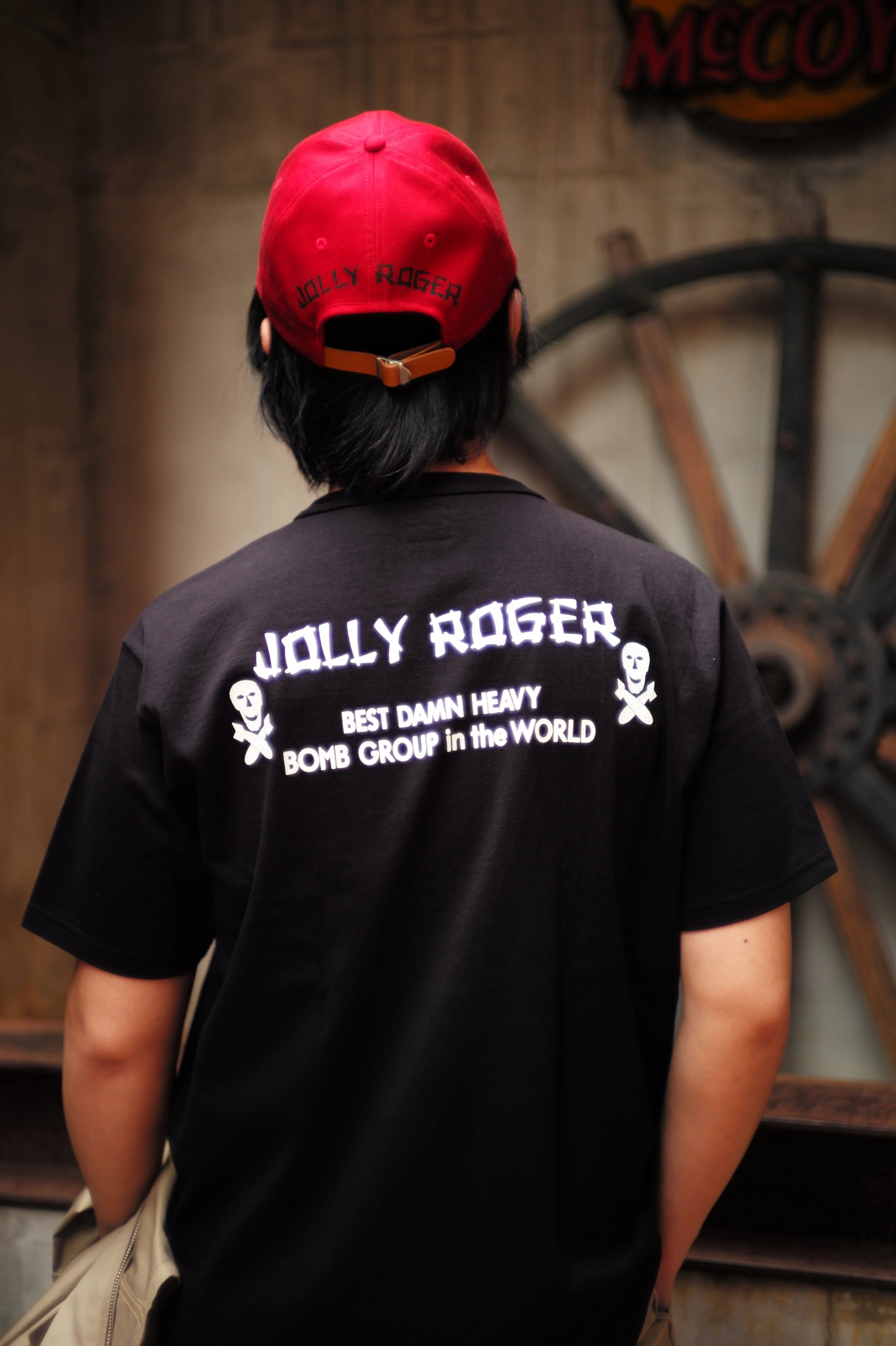 MC25004 MILITARY TEE / JOLLY ROGER, BEST DAMN GROUP - BLACK